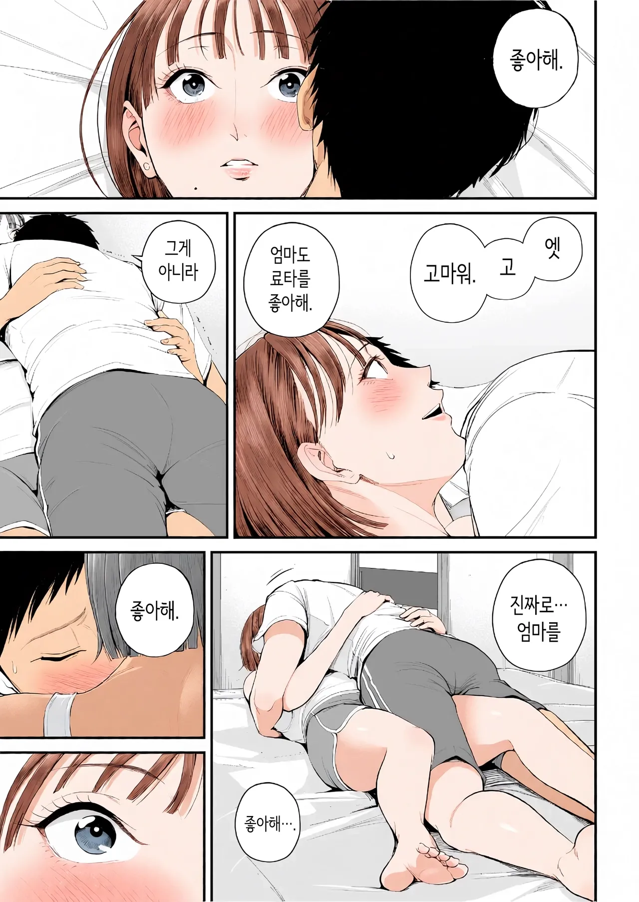 [Shiono Kou] 모자정사 ~정말 좋아하는 엄마와 오늘 밤 성교한다~ [Korean] [Colorized] 画像番号 23