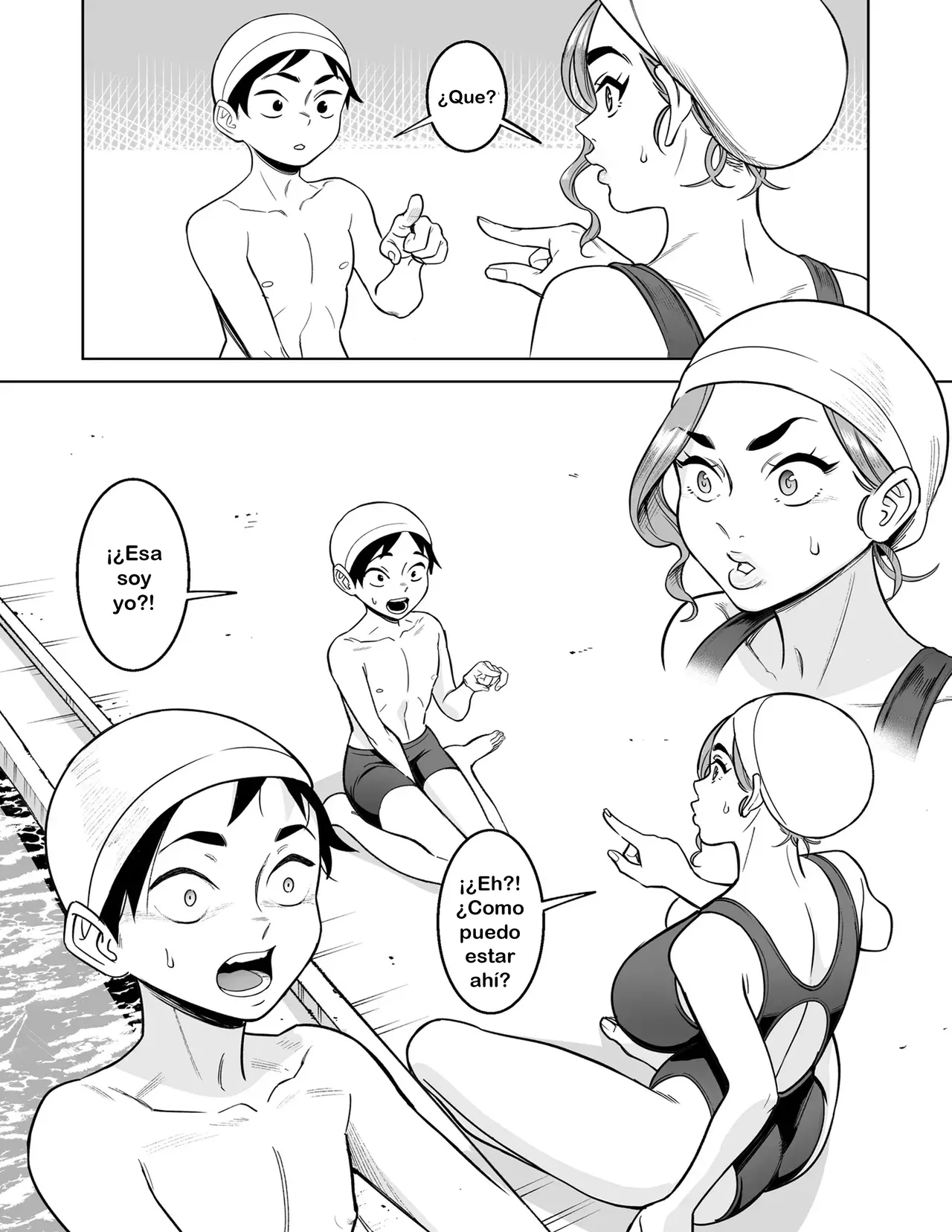 [Ame no Machi, Kecyabbu] Pool de Sensei to Irekawari! | Swapping with the Teacher at the Pool [Spanish] [TF Scans] 이미지 번호 5