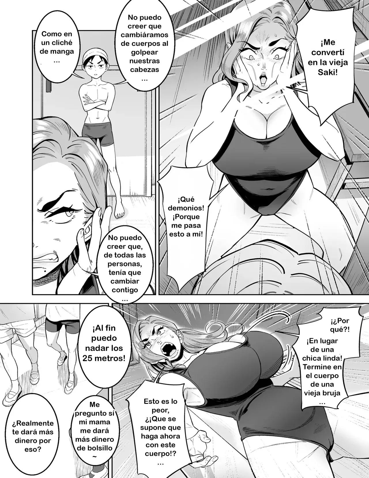 [Ame no Machi, Kecyabbu] Pool de Sensei to Irekawari! | Swapping with the Teacher at the Pool [Spanish] [TF Scans] 이미지 번호 8