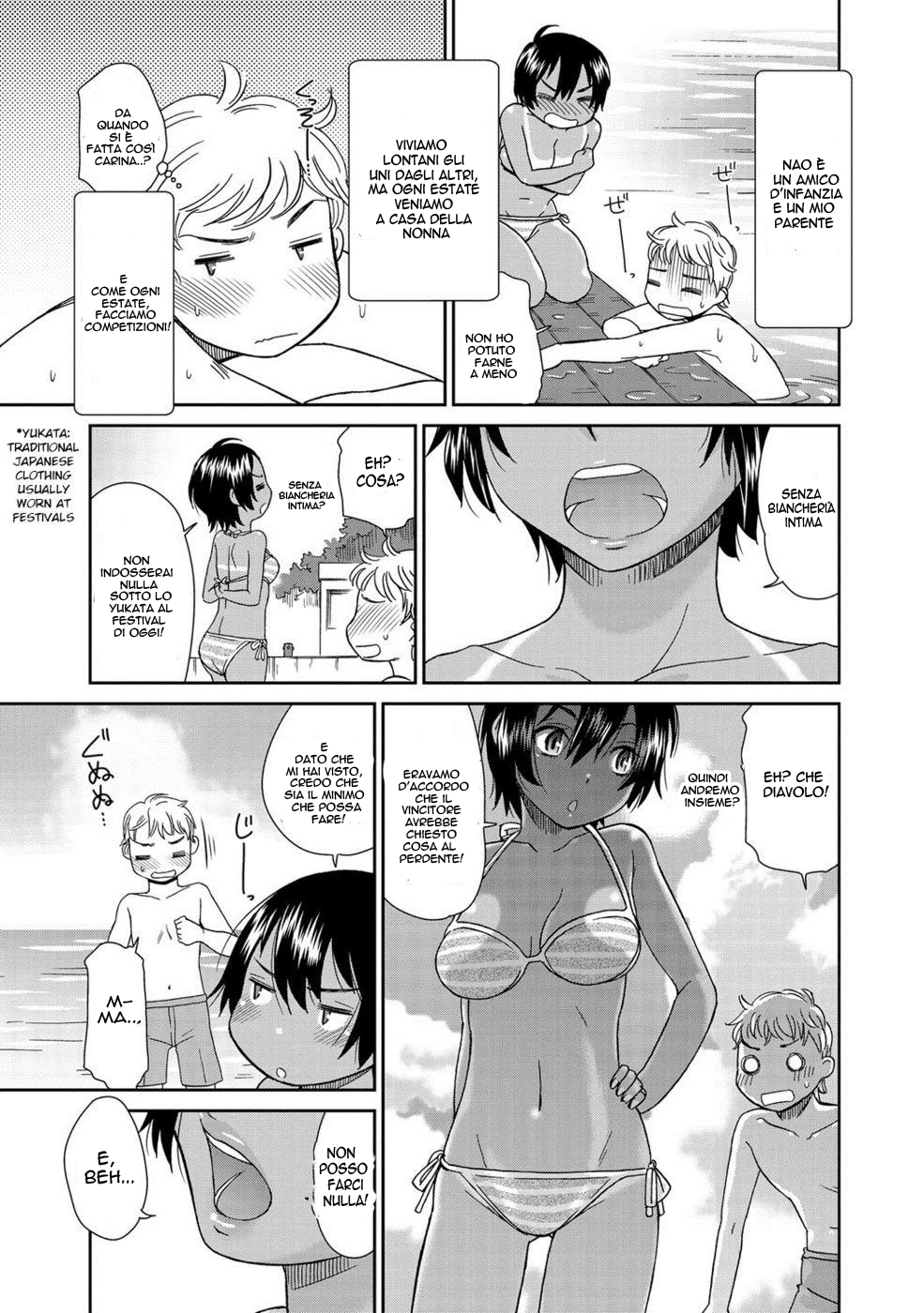 [Momonosuke] Natsu Hada | Sotto Allo Yukata, Niente! (COMIC Anthurium 017 2014-09) [Italian] [Digital] image number 3