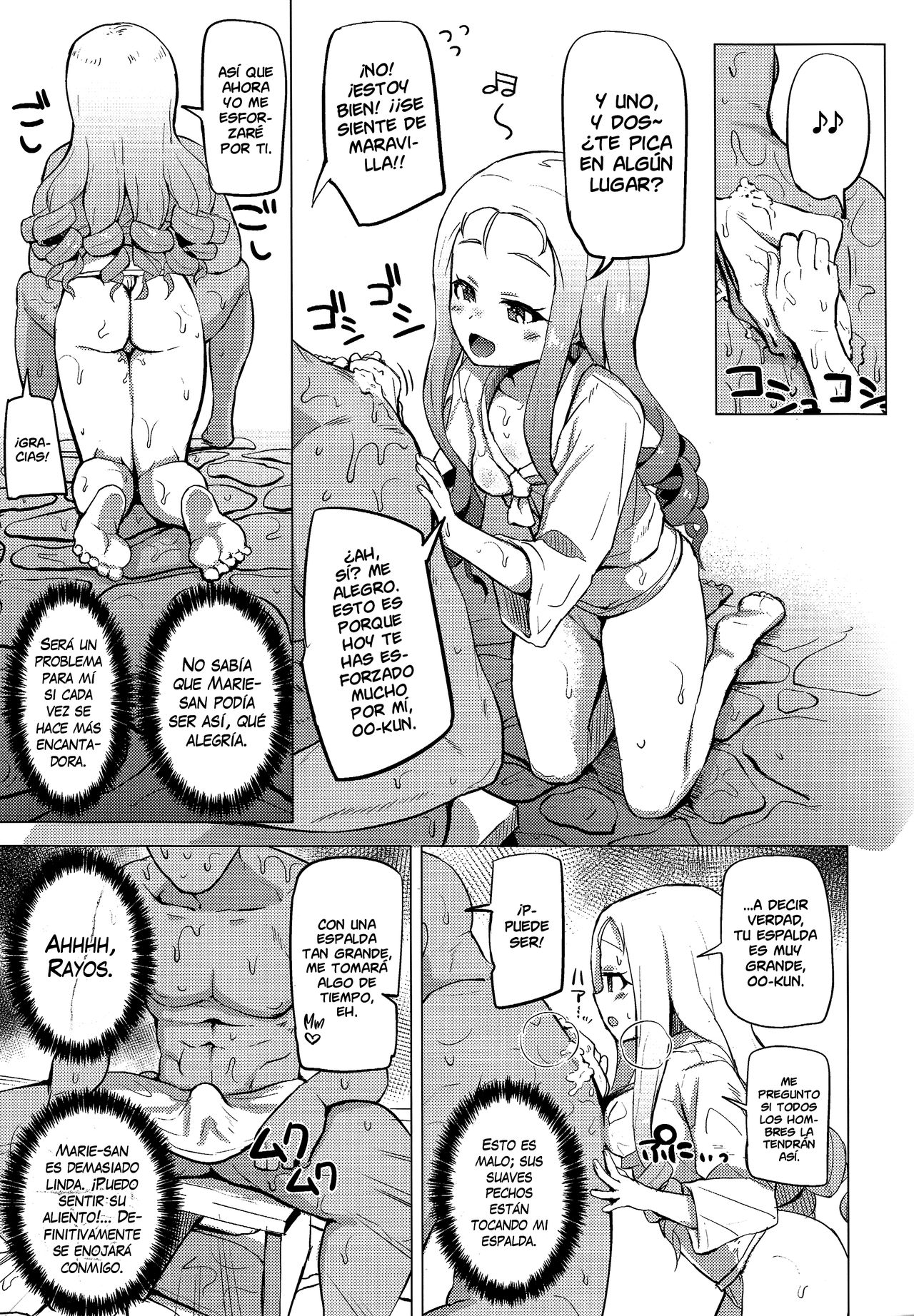 (C96) [Magetarudou (Danchino)] Onsen, Gokuraku, Marie-sama. | Marie-sama, Termas, Paraíso. (Girls und Panzer) [Spanish] [NekoCreme] 图片编号 7