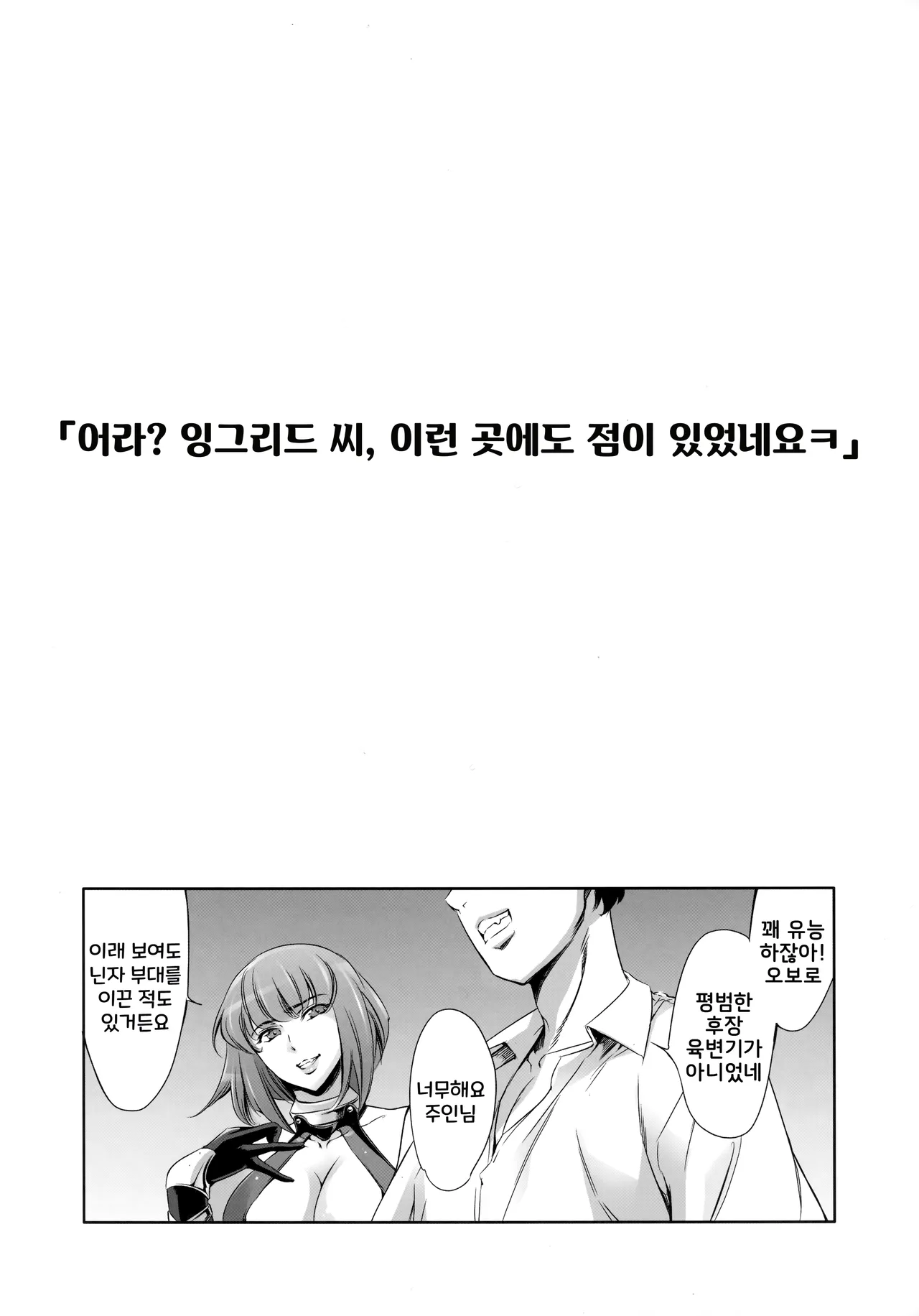 (C90) [Mesu Gorilla. (Tuna Empire)] Are? Ingrid-san Konna Toko ni mo Hokuro Attansu ne w (Taimanin Asagi) [Korean] 图片编号 2