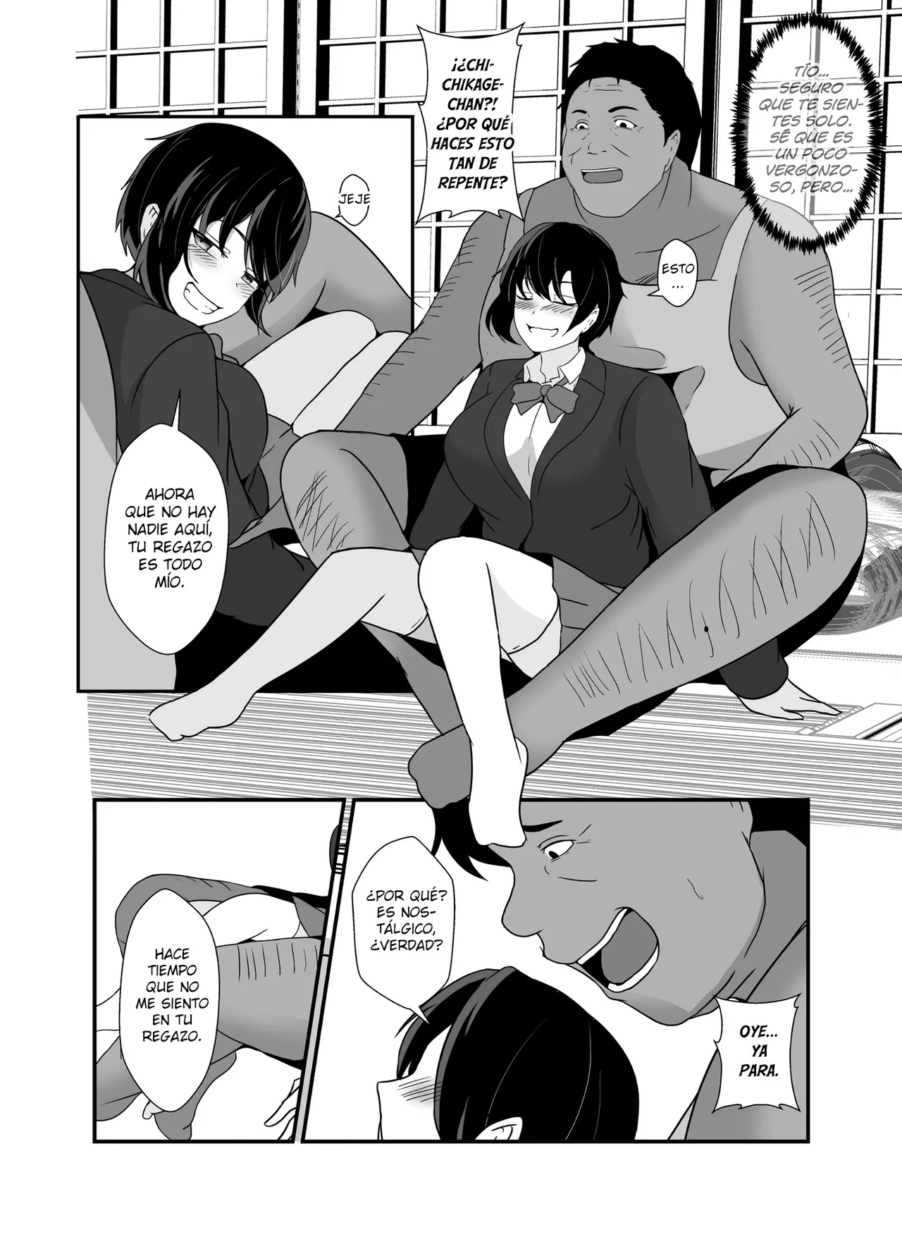 [Hyoui no jikan] Otokomasarina osananajimi tousanno maedewa mesuninaru [Spanish] [Hellsing Scans] imagen número 20