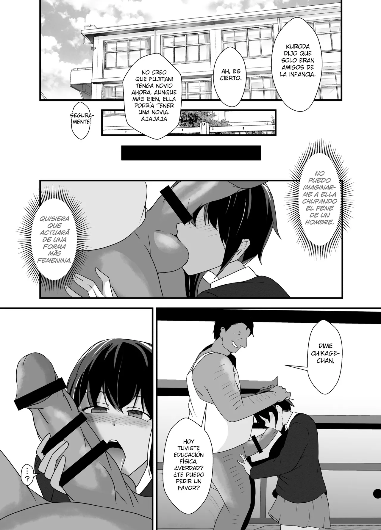 [Hyoui no jikan] Otokomasarina osananajimi tousanno maedewa mesuninaru [Spanish] [Hellsing Scans] imagen número 57