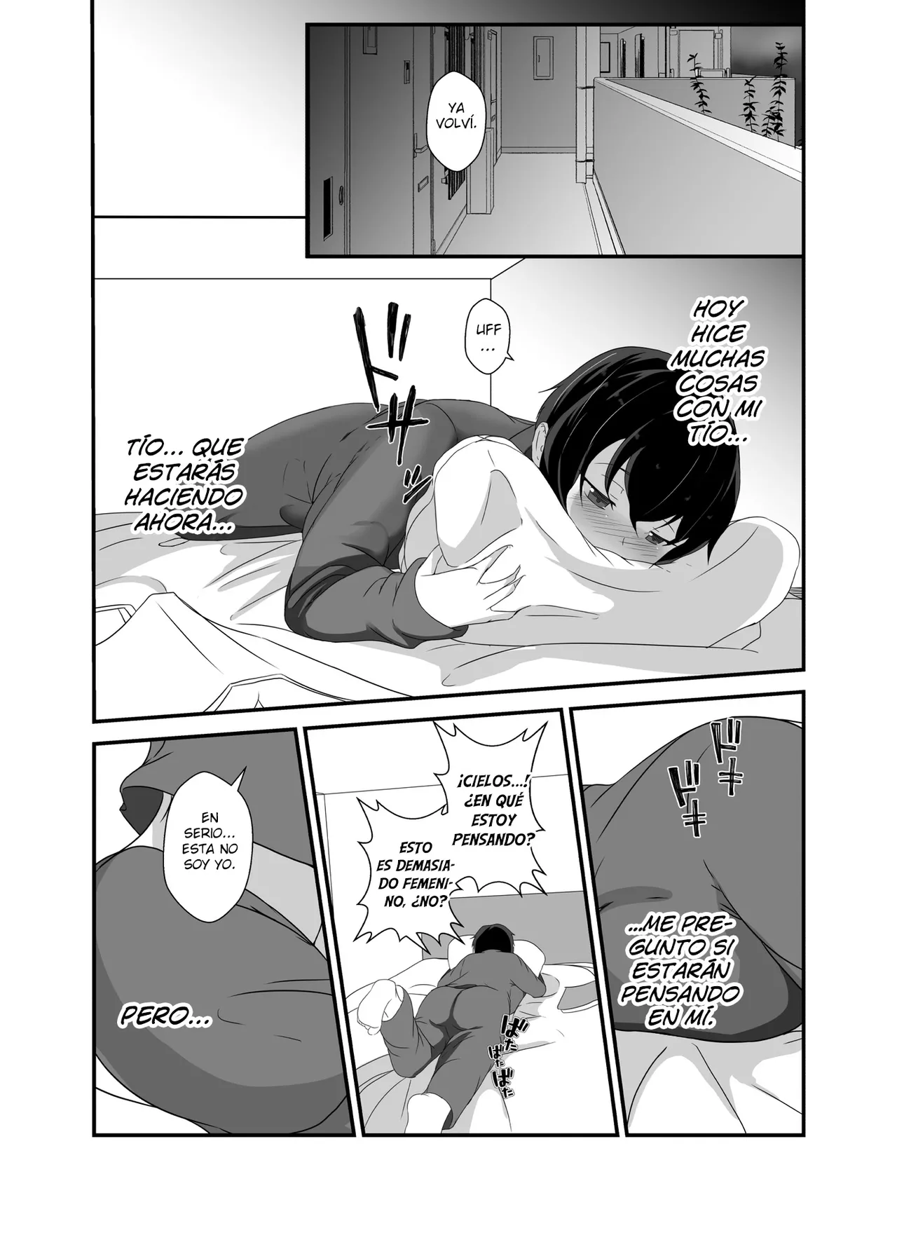 [Hyoui no jikan] Otokomasarina osananajimi tousanno maedewa mesuninaru [Spanish] [Hellsing Scans] imagen número 60