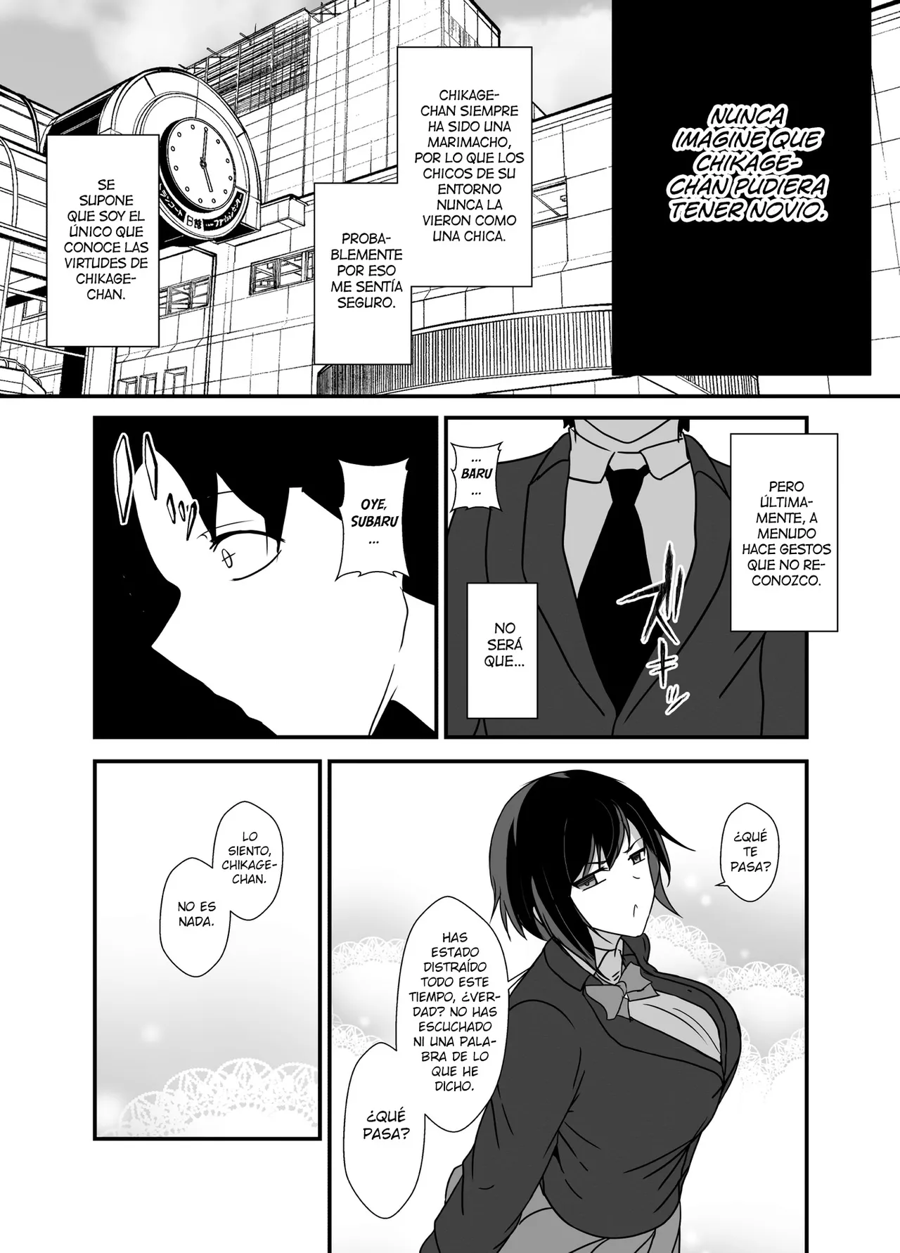 [Hyoui no jikan] Otokomasarina osananajimi tousanno maedewa mesuninaru [Spanish] [Hellsing Scans] imagen número 77