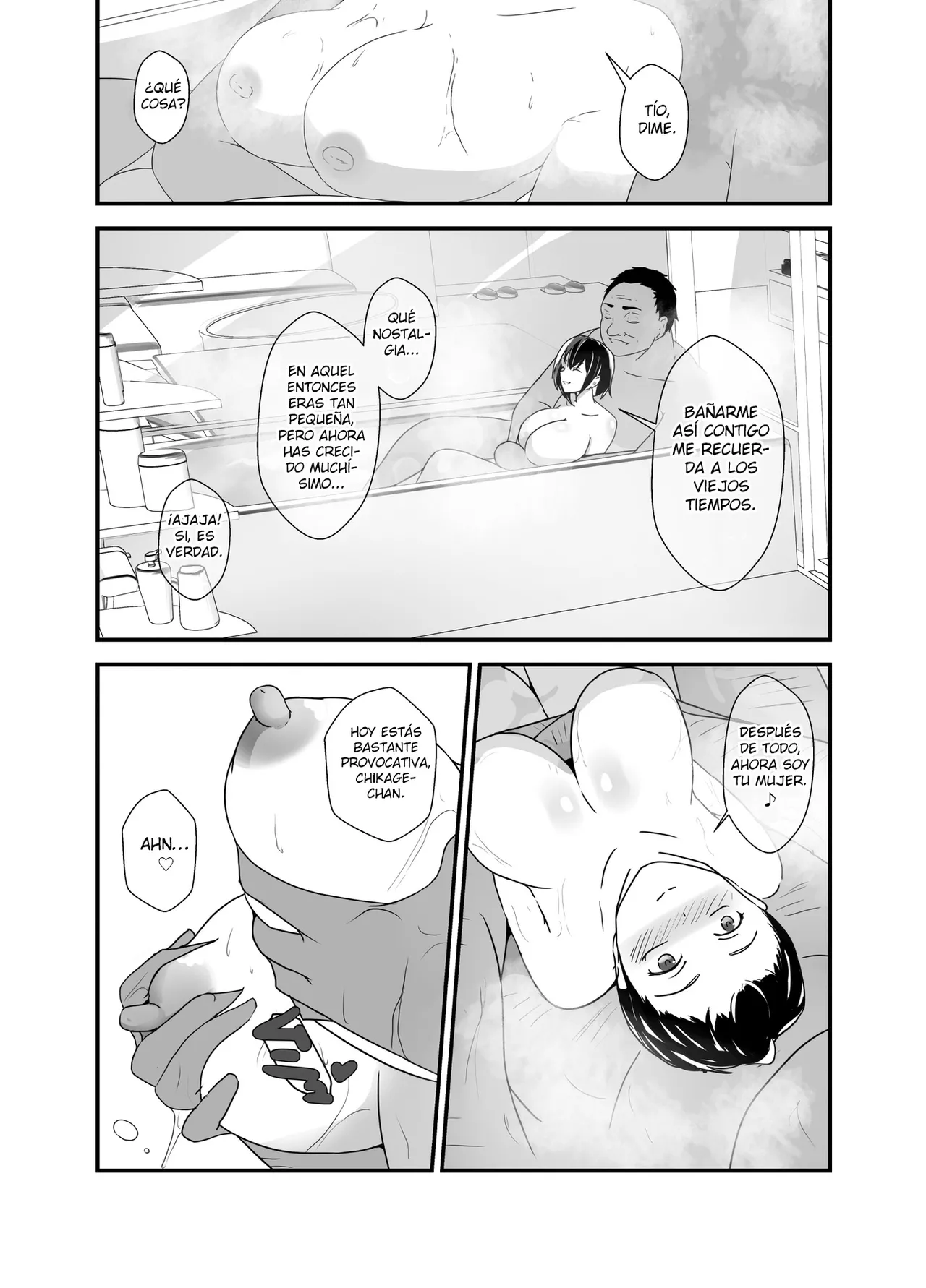 [Hyoui no jikan] Otokomasarina osananajimi tousanno maedewa mesuninaru [Spanish] [Hellsing Scans] imagen número 83