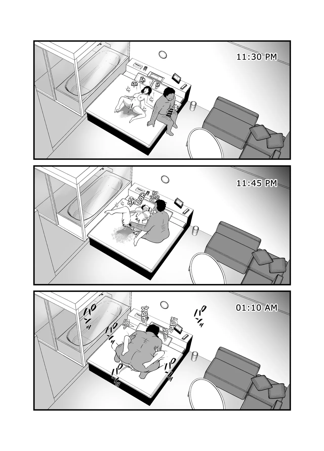 [Hyoui no jikan] Otokomasarina osananajimi tousanno maedewa mesuninaru [Spanish] [Hellsing Scans] imagen número 110