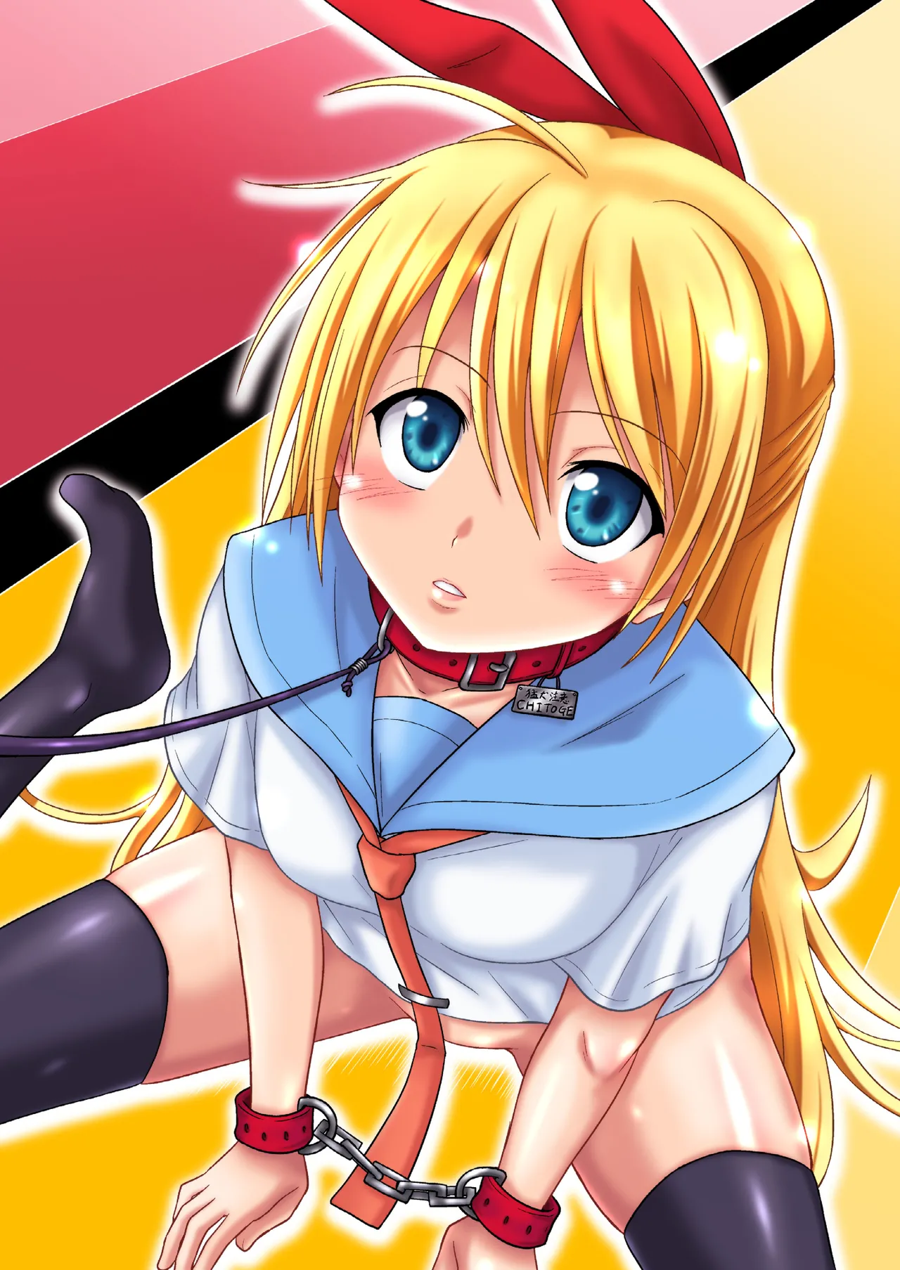 [Chi-Ra-Rhyzhm (Hidaka Toworu)] RED RIBBON (Nisekoi) [Digital] image number 2