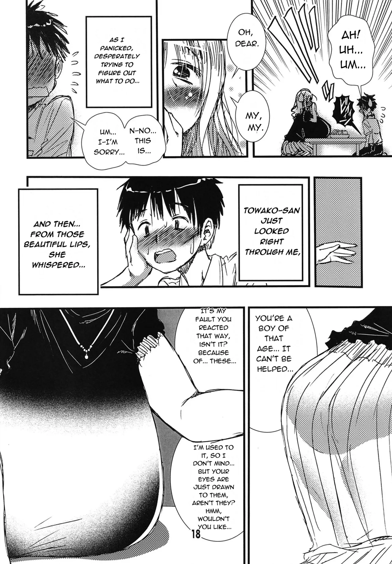 [Matsuyama Seiji (Matsuyama Seiji)] 56-sai Bust 256cm Danchizuma Ookiku Tareta Jukujo no Chibusa... Boku wa Kono Hito de Doutei o Sotsugyou Shita. [English] [Digital] image number 18