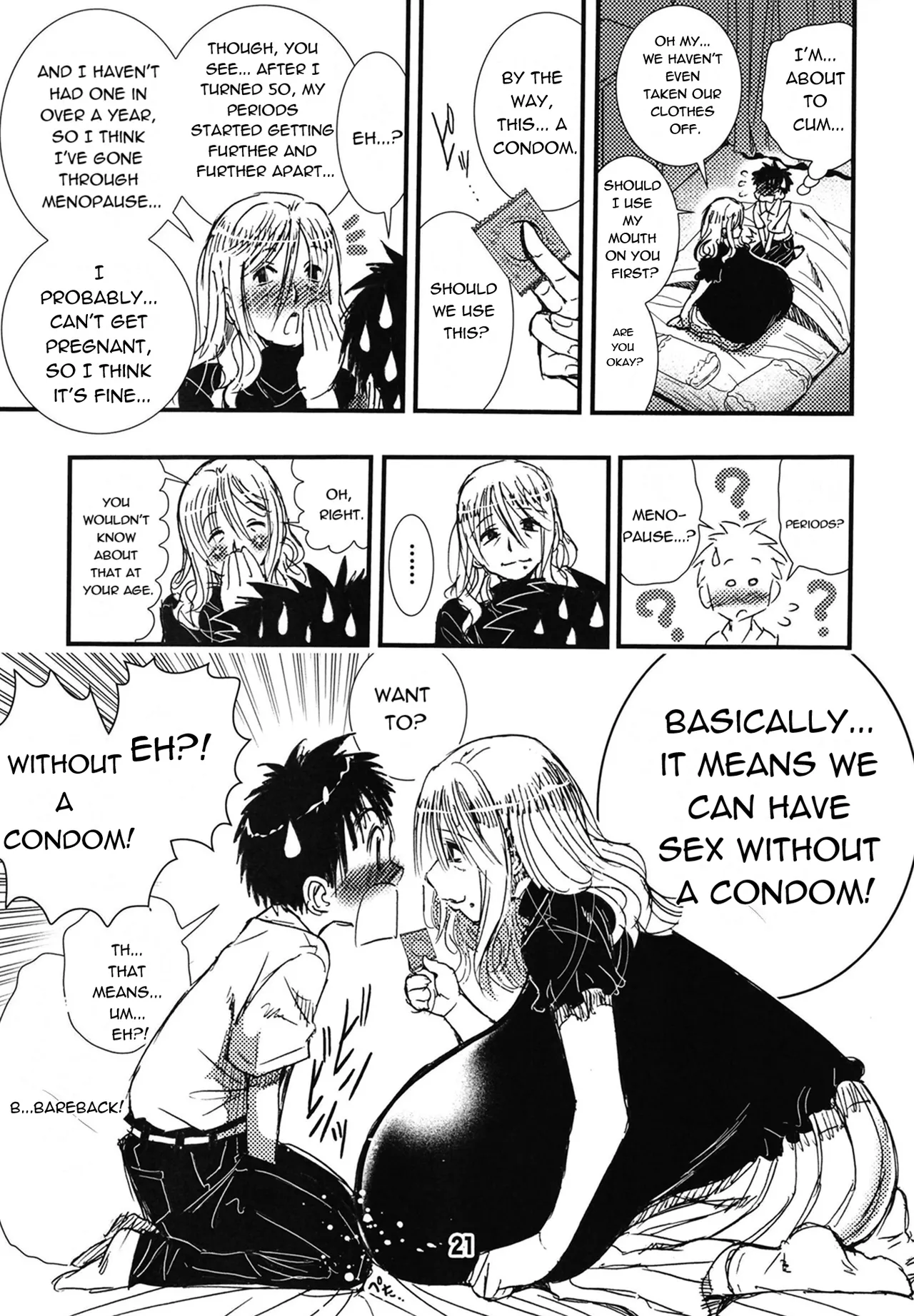 [Matsuyama Seiji (Matsuyama Seiji)] 56-sai Bust 256cm Danchizuma Ookiku Tareta Jukujo no Chibusa... Boku wa Kono Hito de Doutei o Sotsugyou Shita. [English] [Digital] image number 21