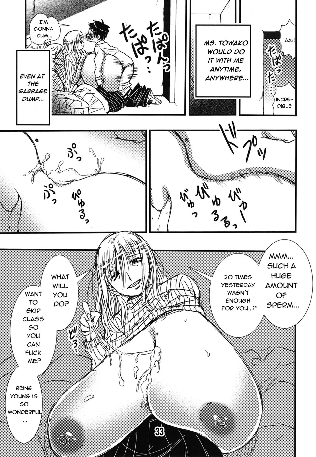 [Matsuyama Seiji (Matsuyama Seiji)] 56-sai Bust 256cm Danchizuma Ookiku Tareta Jukujo no Chibusa... Boku wa Kono Hito de Doutei o Sotsugyou Shita. [English] [Digital] image number 33