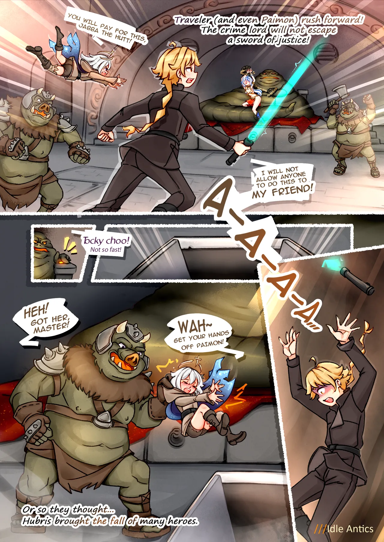 [Idle Antics] Furina's Fiasco in THE JABBA'S LAIR (Genshin Impact, Star Wars) [English] [Ongoing] image number 5