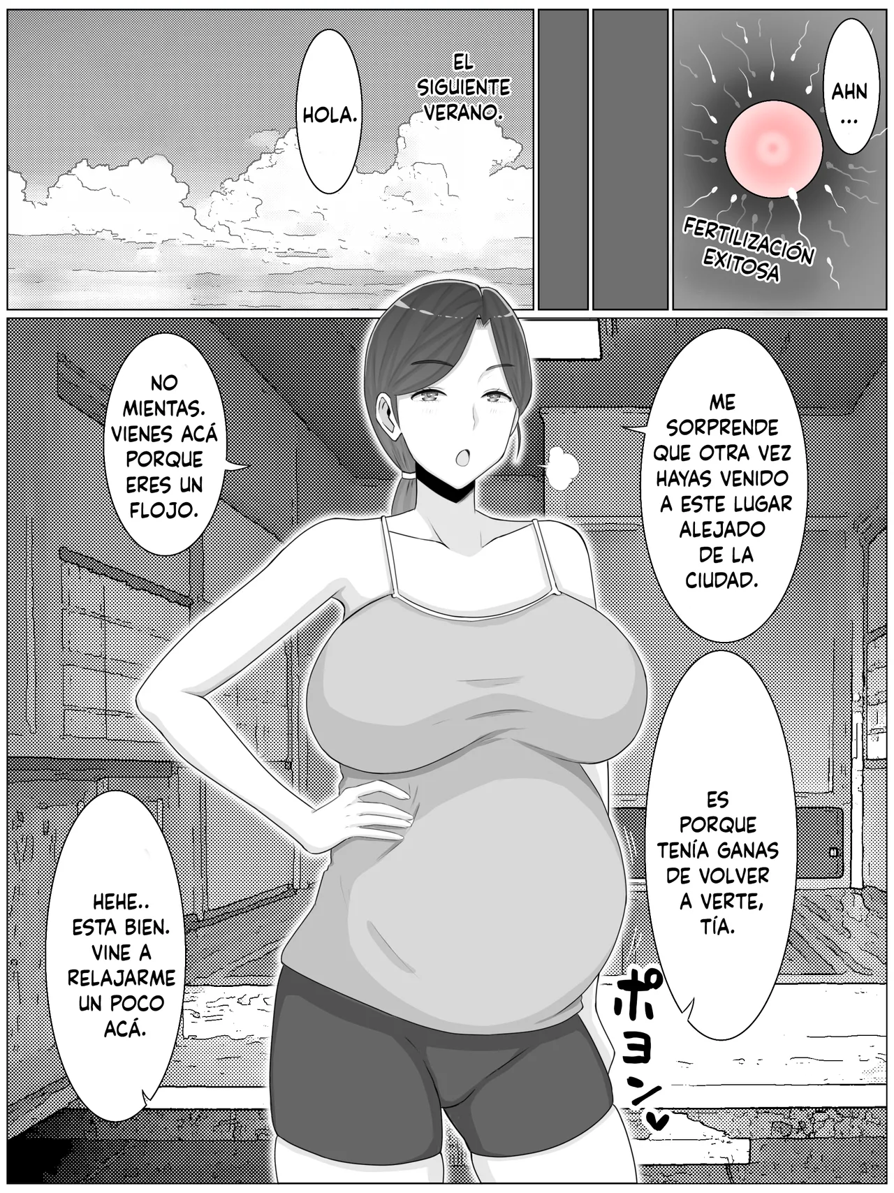 [Saimonke] Iinari Kyonyuu Haha Natsumi (40) Oi ni Eroi Fukugyou ga Barete Kuchidome Koubi Shiteimasu (Spanish) изображение № 50