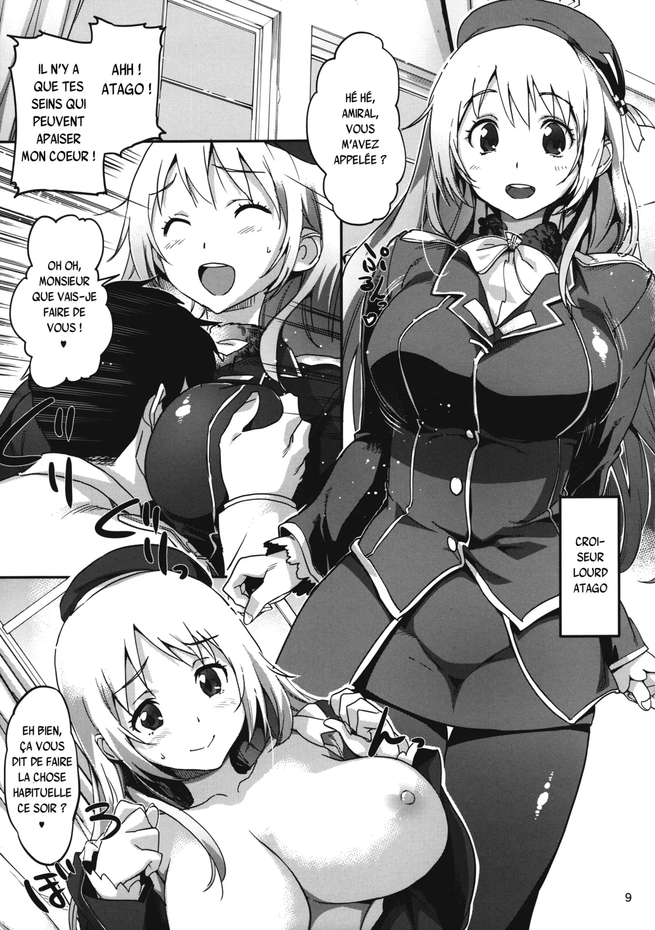 (C84) [SNOB NERD WORKS (Sameda Koban)] KanColle Yoru no Kankanshiki (Kantai Collection -KanColle-) [French] {SAXtrad} image number 10