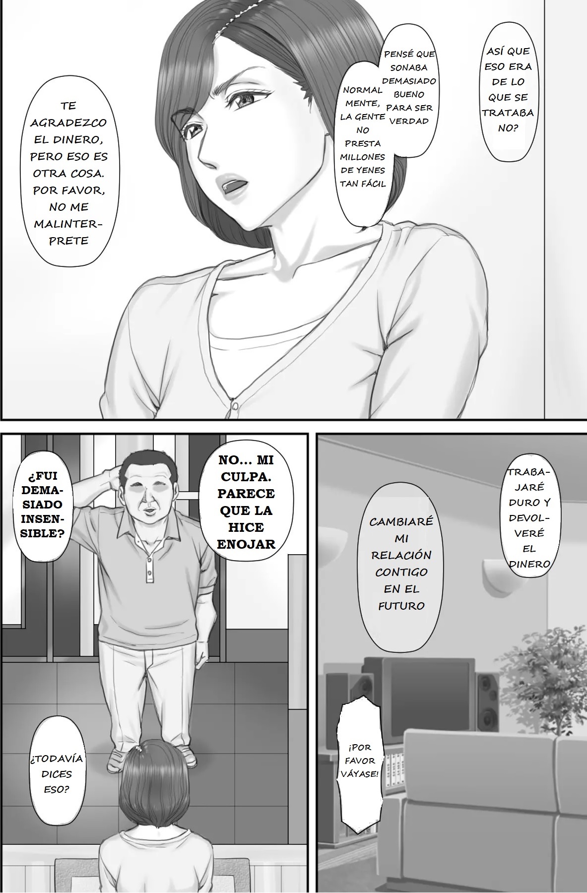 [Ponkotsu Damashii] Netorare Shakkin Tsuma ~Kiken na Koushou Hen~ - ESPOSA ENGAÑADA POR DEUDAS  ~CAPITULO DE LA NEGOCIACIÓN PELIGROSA~ image number 16