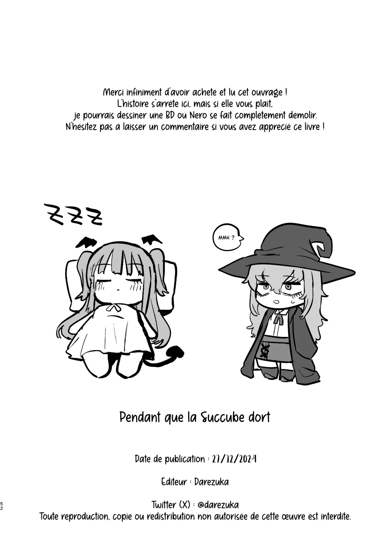 [Darezuka] Succubus ga Neteiru Aida ni | Pendant que la Succube dort [French] [Lopxi] [Digital] 画像番号 52