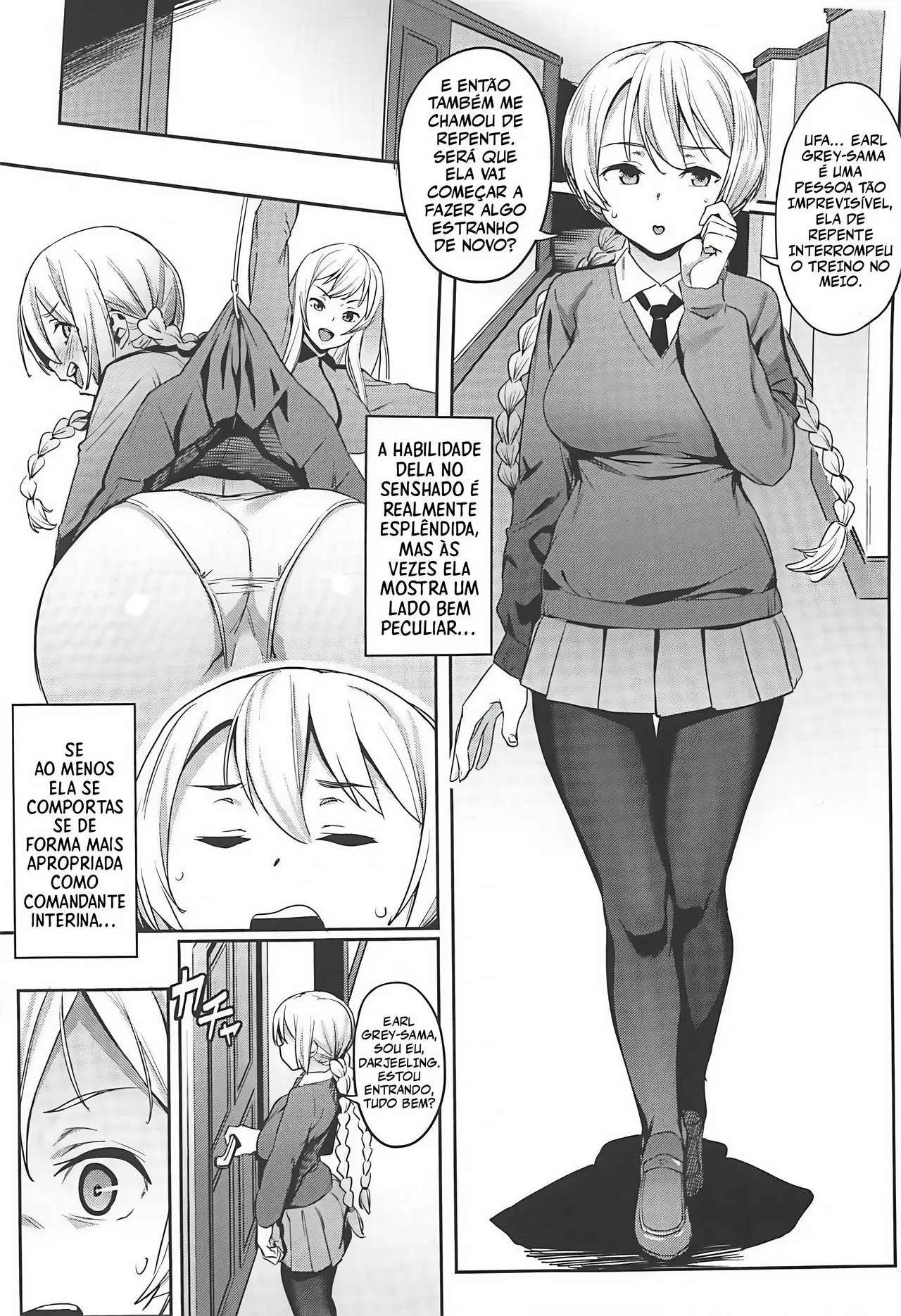 (C96) [Cesium-P (Aka Seiryuu)] St. Gloriana no Himitsu no Ochakai | O chá secreto da St. Gloriana (Girls und Panzer) [Portuguese-BR] Bildnummer 2