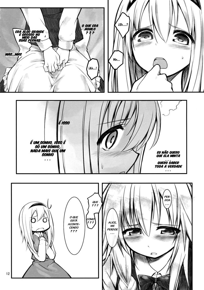 (Reitaisai 10) [Cloud Palette (Kuroyume Naoto, Akanagi Youto)] Ali Mari Kozukuri (Touhou Project) [Portuguese-BR] [LIANEF] image number 12