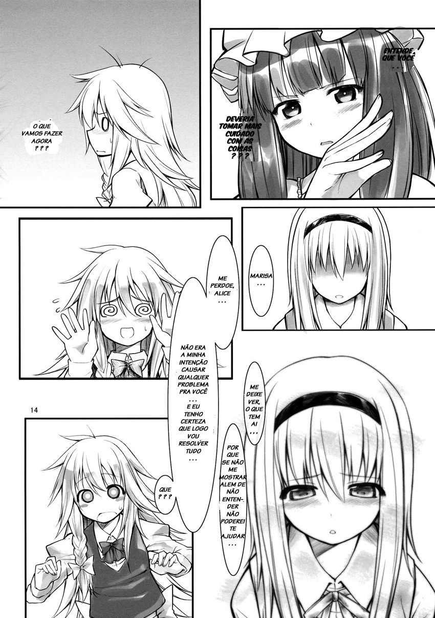 (Reitaisai 10) [Cloud Palette (Kuroyume Naoto, Akanagi Youto)] Ali Mari Kozukuri (Touhou Project) [Portuguese-BR] [LIANEF] image number 14