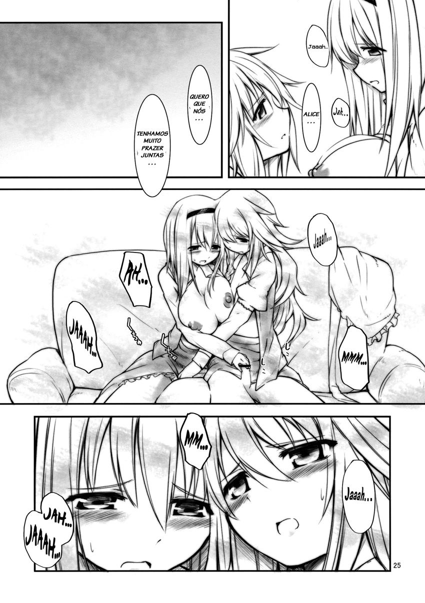 (Reitaisai 10) [Cloud Palette (Kuroyume Naoto, Akanagi Youto)] Ali Mari Kozukuri (Touhou Project) [Portuguese-BR] [LIANEF] image number 25