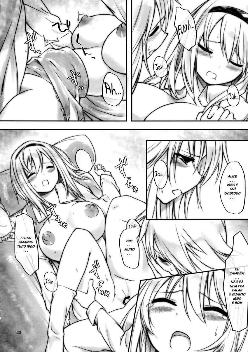 (Reitaisai 10) [Cloud Palette (Kuroyume Naoto, Akanagi Youto)] Ali Mari Kozukuri (Touhou Project) [Portuguese-BR] [LIANEF] image number 30