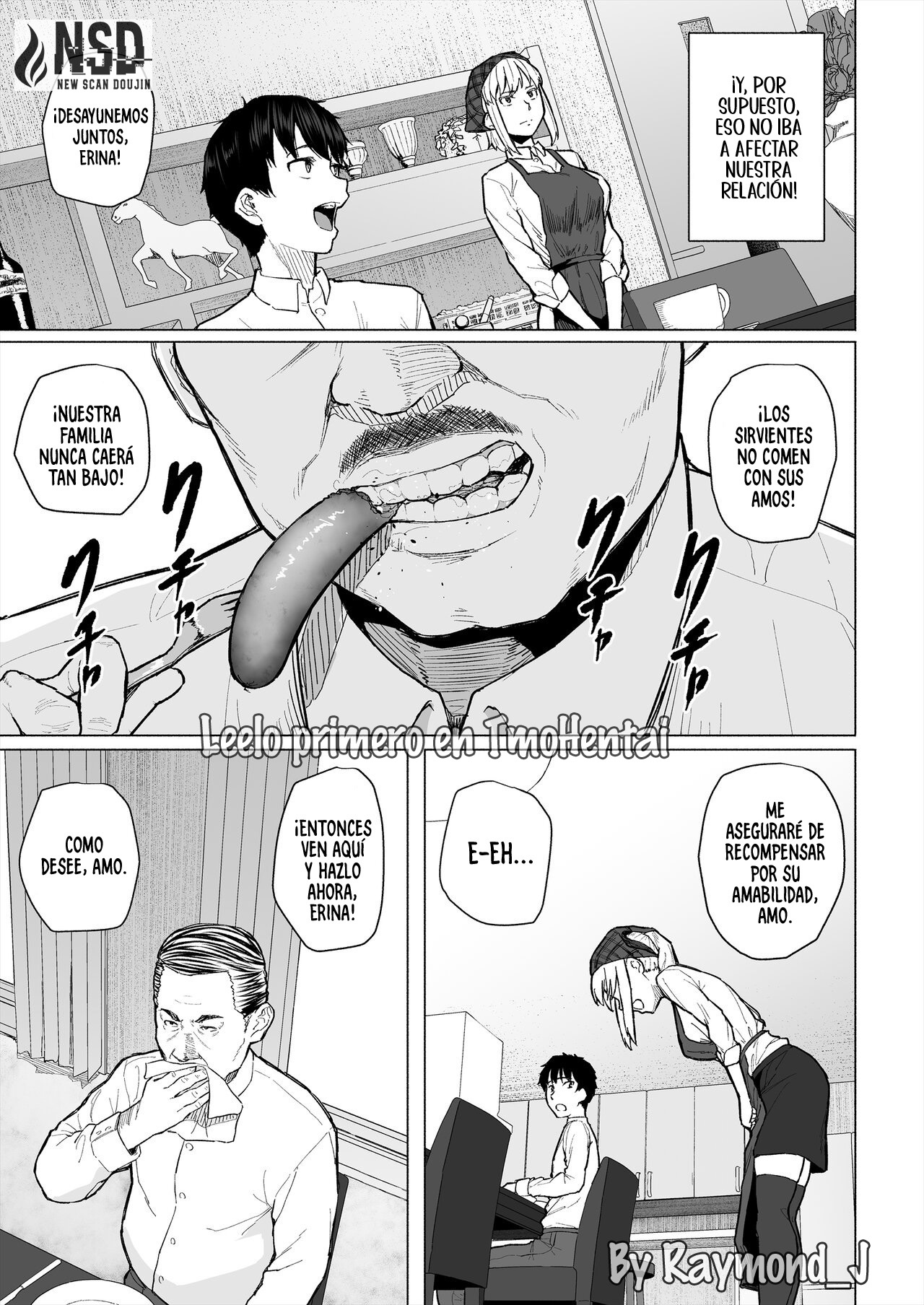 [Chonmage Teikoku (Magekichi)] Osananajimi wa Shakkin no Kata toshite Oyaji ni Dakareru｜Mi Amiga de la Infancia es Usada como Forma de Pago de una Deuda por mi Padre [Spanish] [New Scan Doujin] image number 4