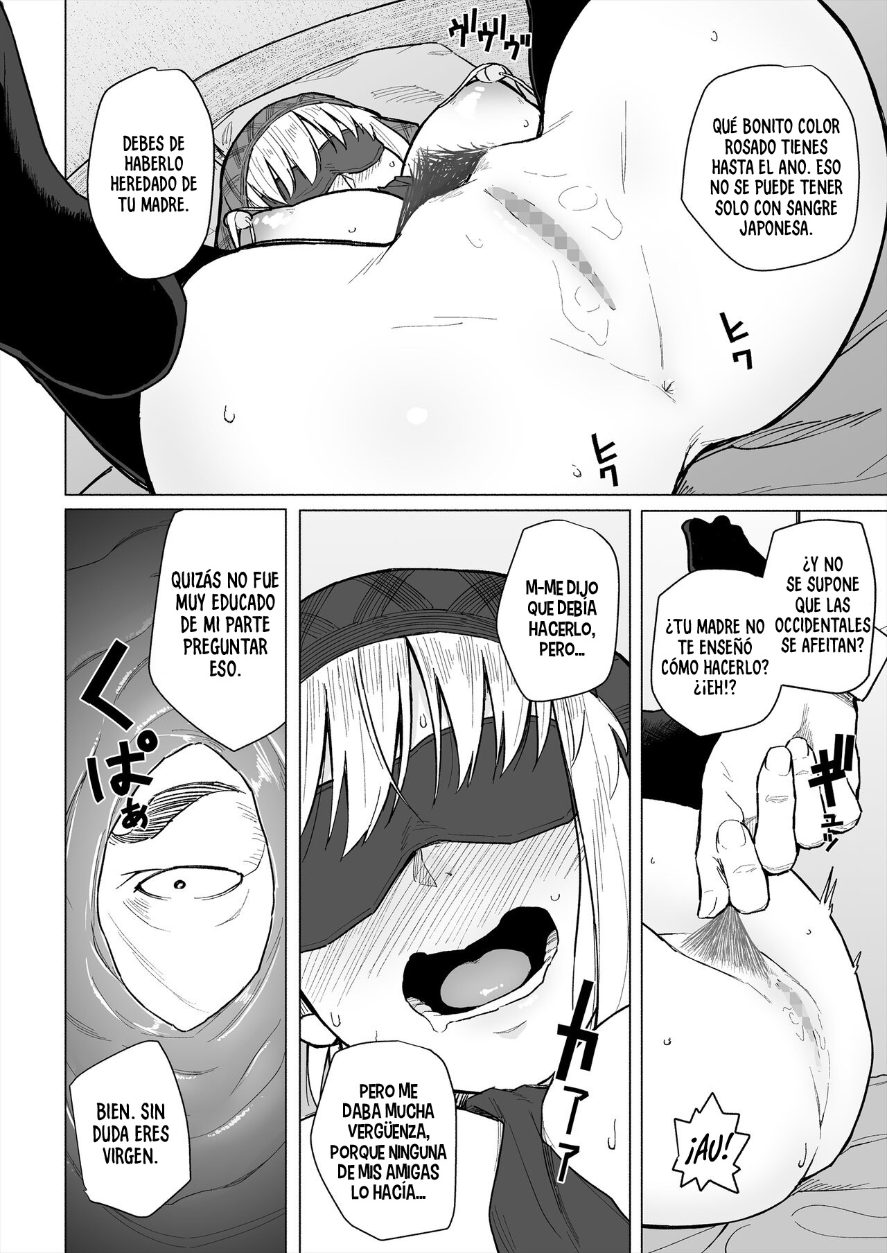 [Chonmage Teikoku (Magekichi)] Osananajimi wa Shakkin no Kata toshite Oyaji ni Dakareru｜Mi Amiga de la Infancia es Usada como Forma de Pago de una Deuda por mi Padre [Spanish] [New Scan Doujin] image number 13