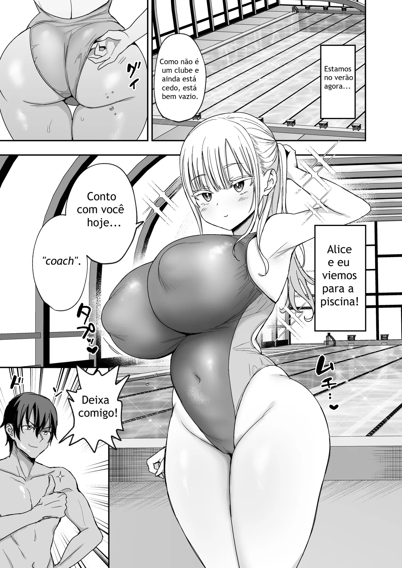 [Toono Esuke] Dekapai Gimai, Shuurai Alice no Swimming Lesson [Portuguese-BR] image number 6