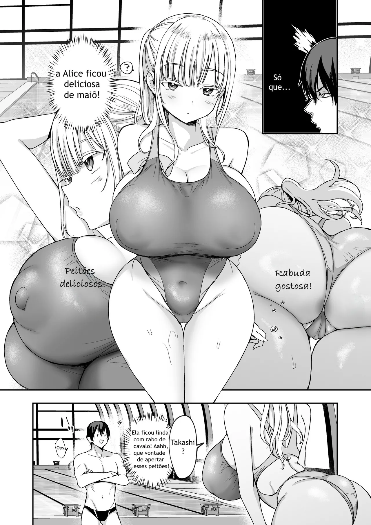 [Toono Esuke] Dekapai Gimai, Shuurai Alice no Swimming Lesson [Portuguese-BR] image number 9