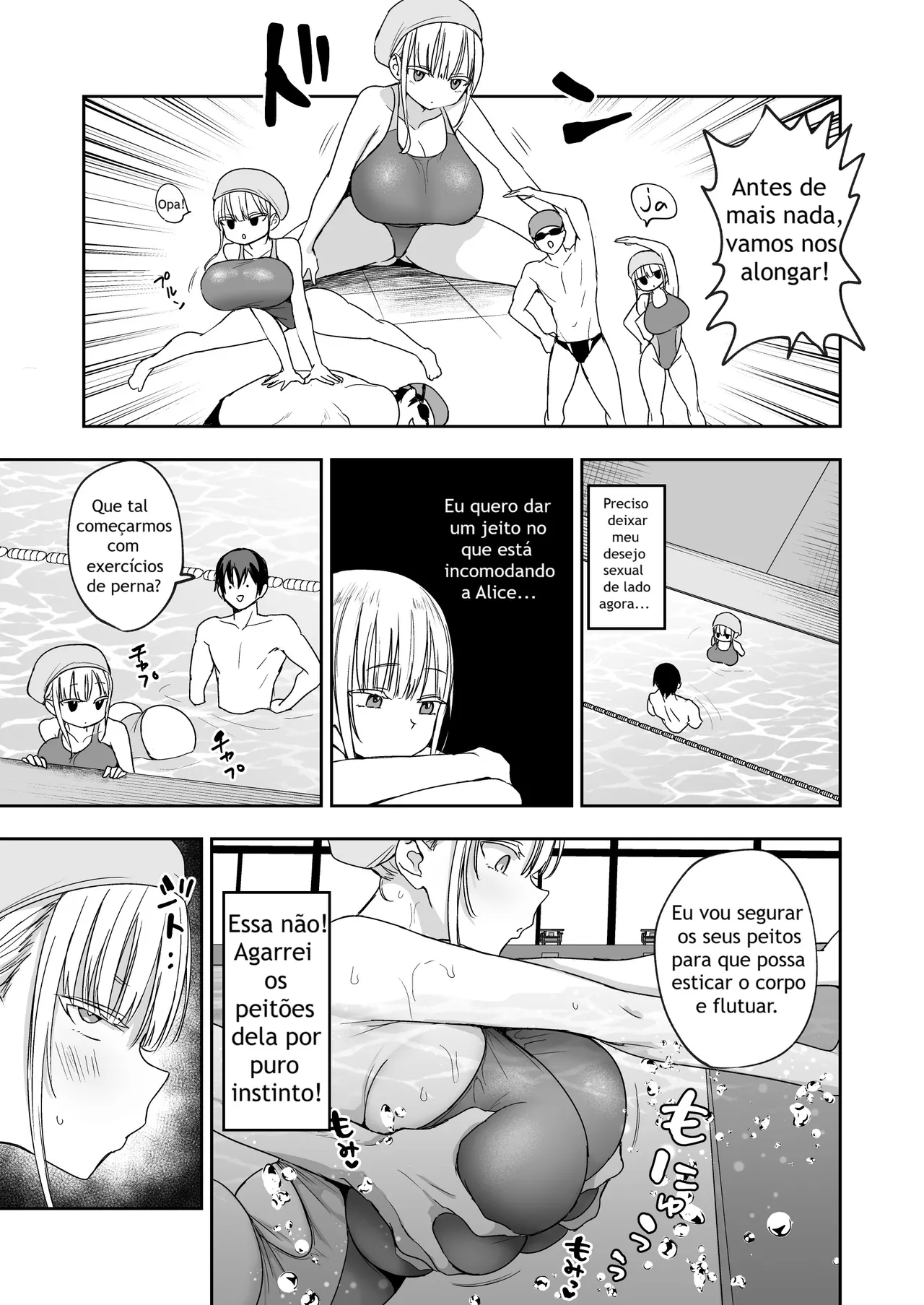 [Toono Esuke] Dekapai Gimai, Shuurai Alice no Swimming Lesson [Portuguese-BR] image number 10