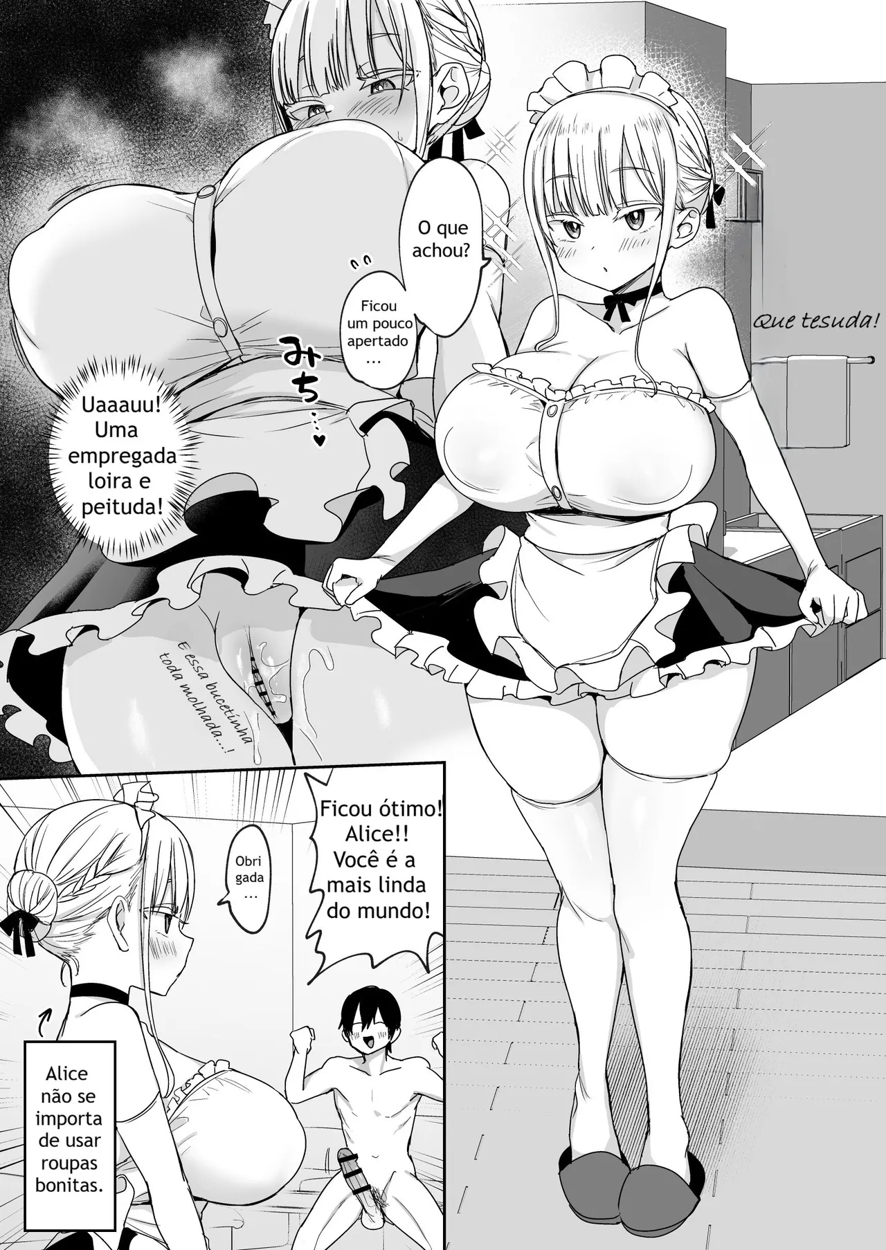 [Toono Esuke] Dekapai Gimai, Shuurai Alice no Swimming Lesson [Portuguese-BR] image number 38