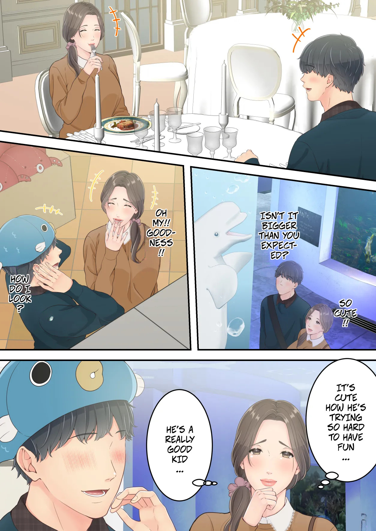 [Yuriko Club] Matomo na Okaa-san ga Musuko to Onaidoshi na Otokonoko to Amaama Furin Ryokou shichau Hanashi | A Normal Mother Goes on a Sweet Affair Trip With a Boy the Same Age as Her Son [English] image number 24