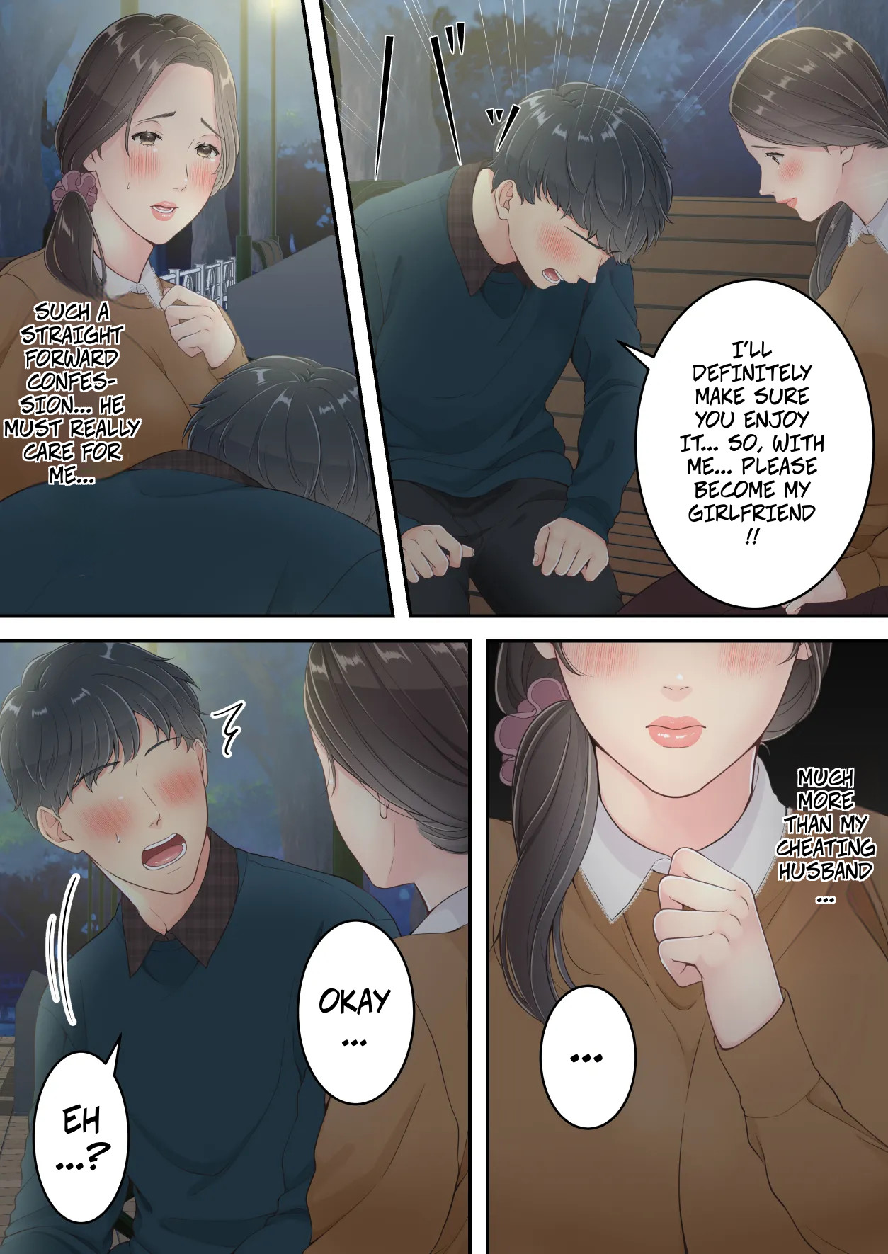 [Yuriko Club] Matomo na Okaa-san ga Musuko to Onaidoshi na Otokonoko to Amaama Furin Ryokou shichau Hanashi | A Normal Mother Goes on a Sweet Affair Trip With a Boy the Same Age as Her Son [English] image number 26