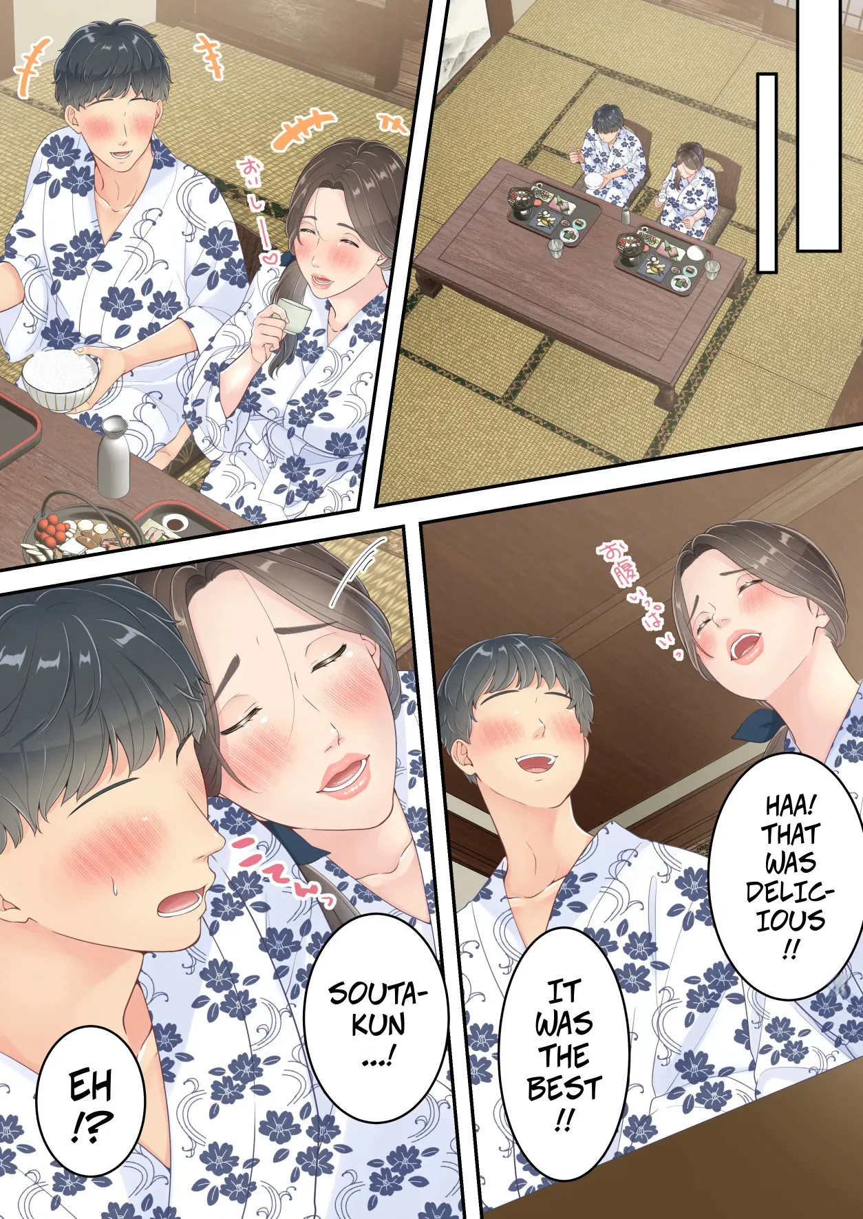 [Yuriko Club] Matomo na Okaa-san ga Musuko to Onaidoshi na Otokonoko to Amaama Furin Ryokou shichau Hanashi | A Normal Mother Goes on a Sweet Affair Trip With a Boy the Same Age as Her Son [English] image number 64