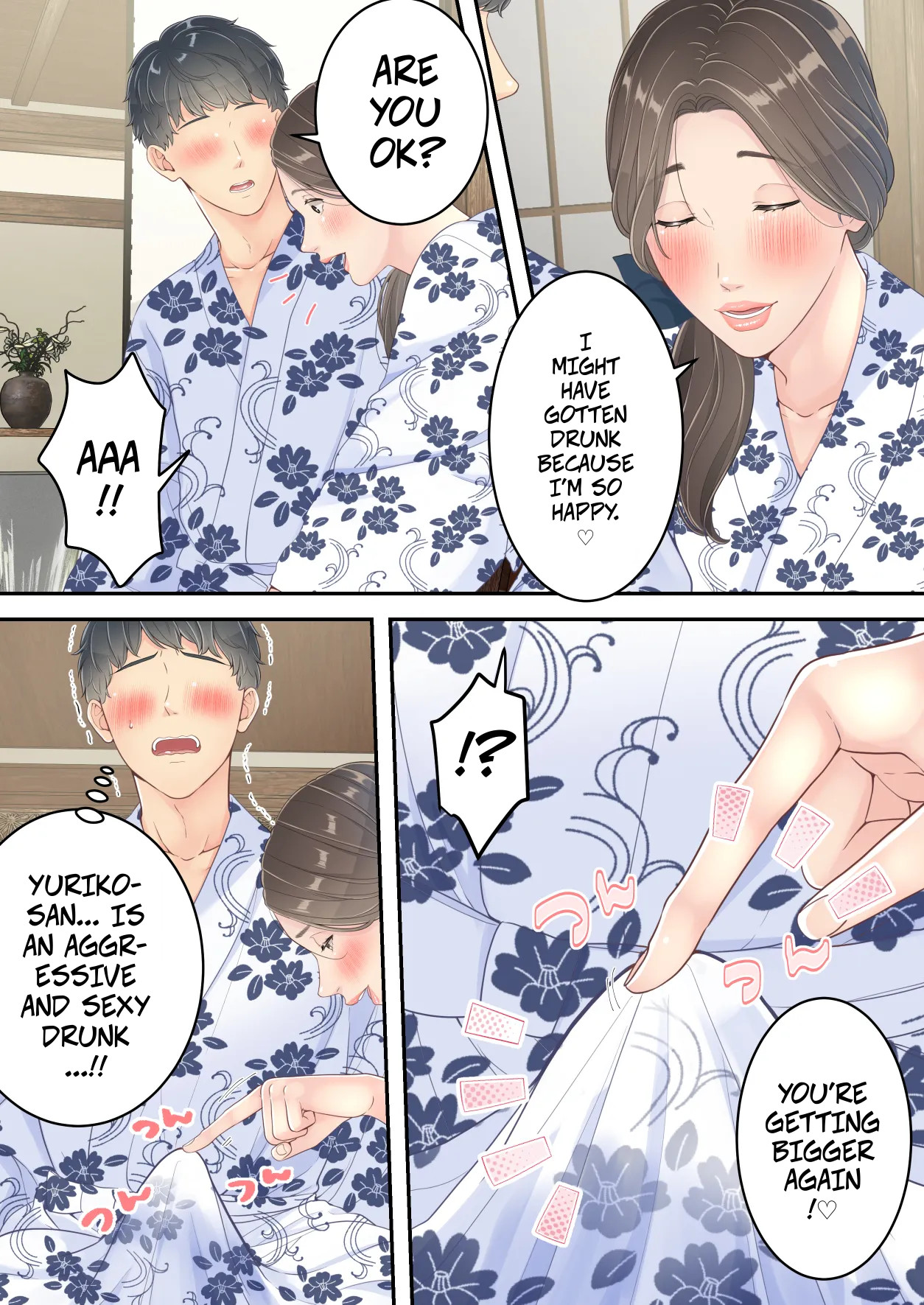 [Yuriko Club] Matomo na Okaa-san ga Musuko to Onaidoshi na Otokonoko to Amaama Furin Ryokou shichau Hanashi | A Normal Mother Goes on a Sweet Affair Trip With a Boy the Same Age as Her Son [English] image number 65