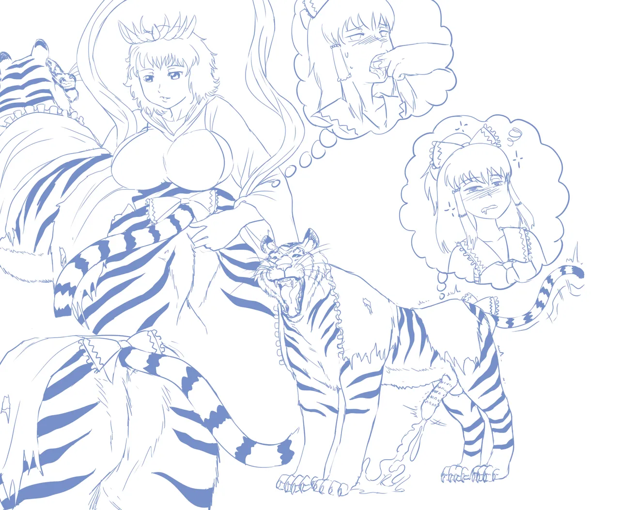 [TheBigBrap] Anime Girl Transformations (weird/animal TFs) 图片编号 4