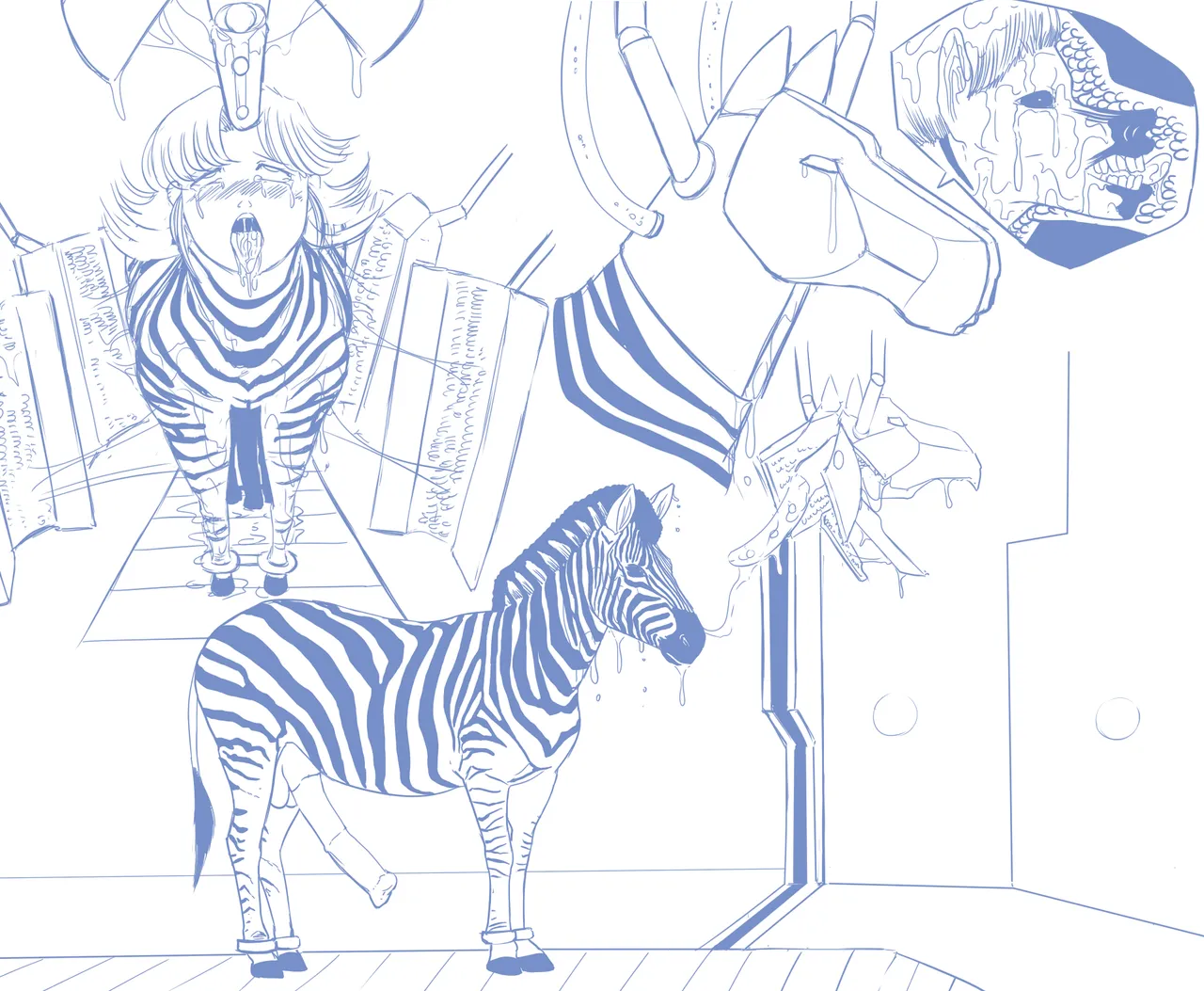 [TheBigBrap] Anime Girl Transformations (weird/animal TFs) 图片编号 7