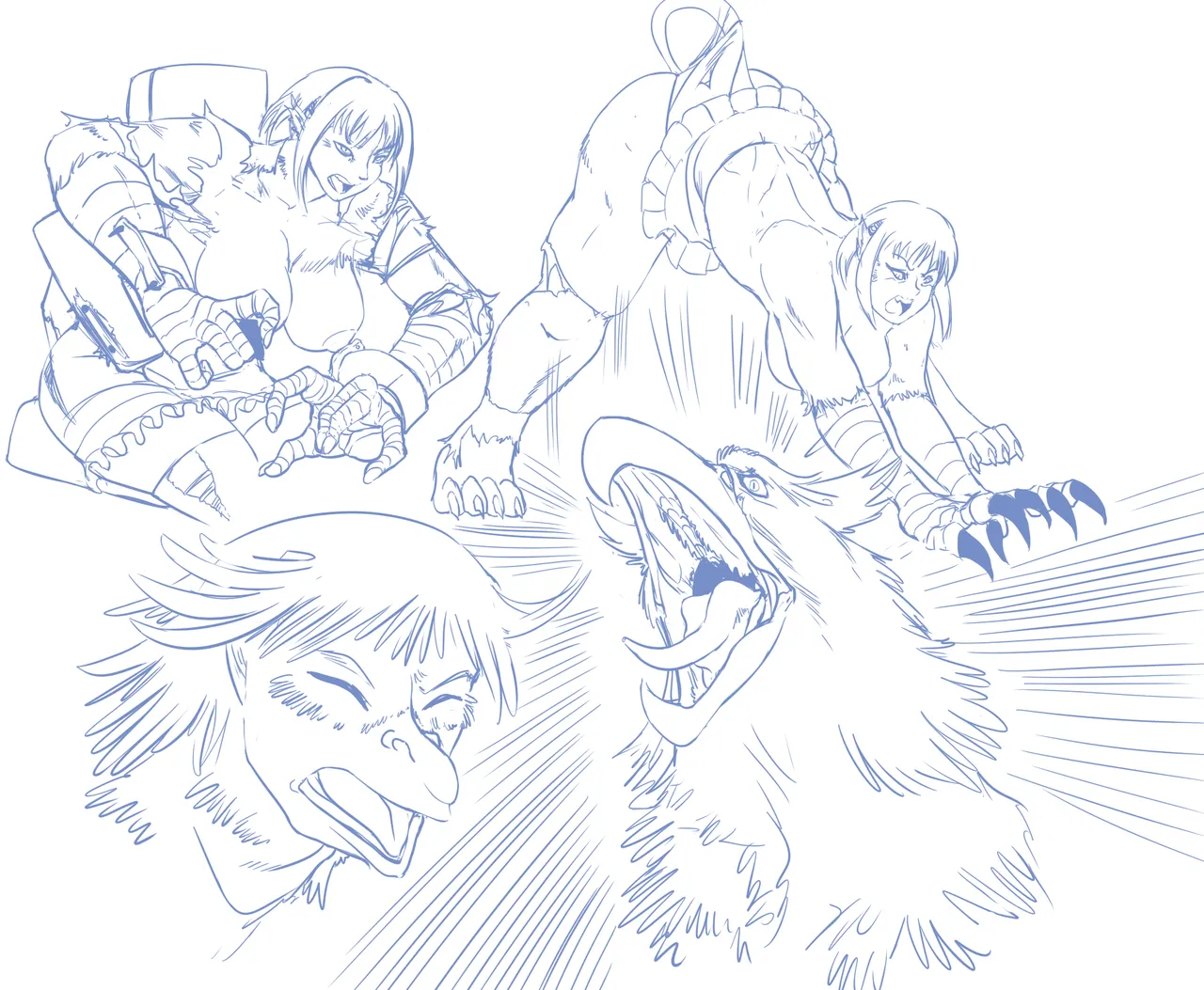 [TheBigBrap] Anime Girl Transformations (weird/animal TFs) 图片编号 10