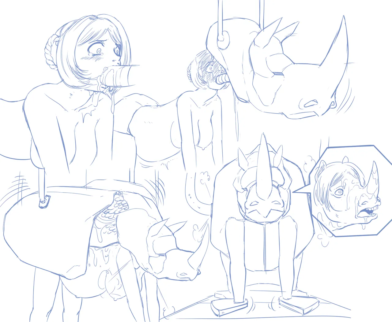 [TheBigBrap] Anime Girl Transformations (weird/animal TFs) 图片编号 13