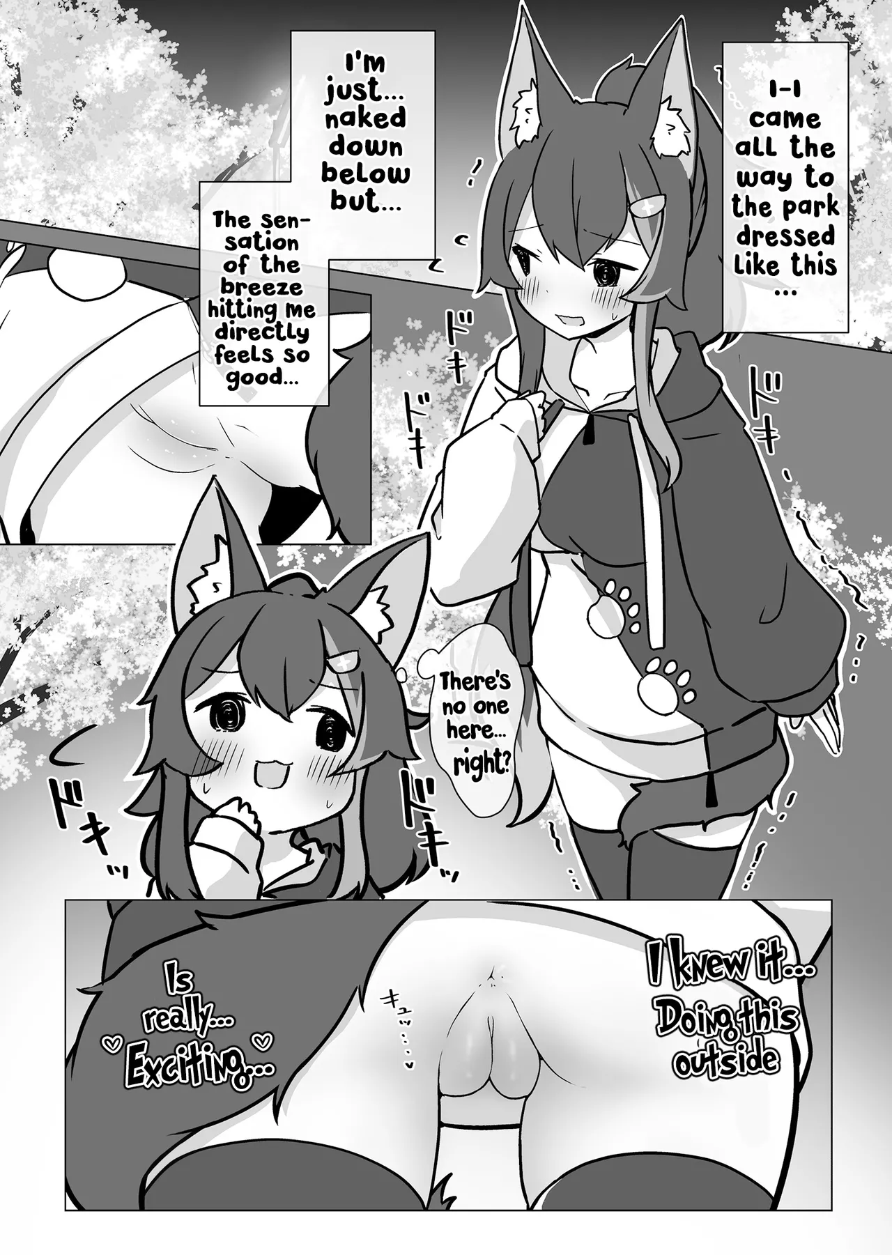 [YokaranuYakara (Yokara)] Miosha ga Osoto de Hadaka ni Natchau Hon | A Book where Miosha gets Naked Outside (Ookami Mio) [English] [Hikari no Kaze] [Decensored] [Digital] imagen número 11