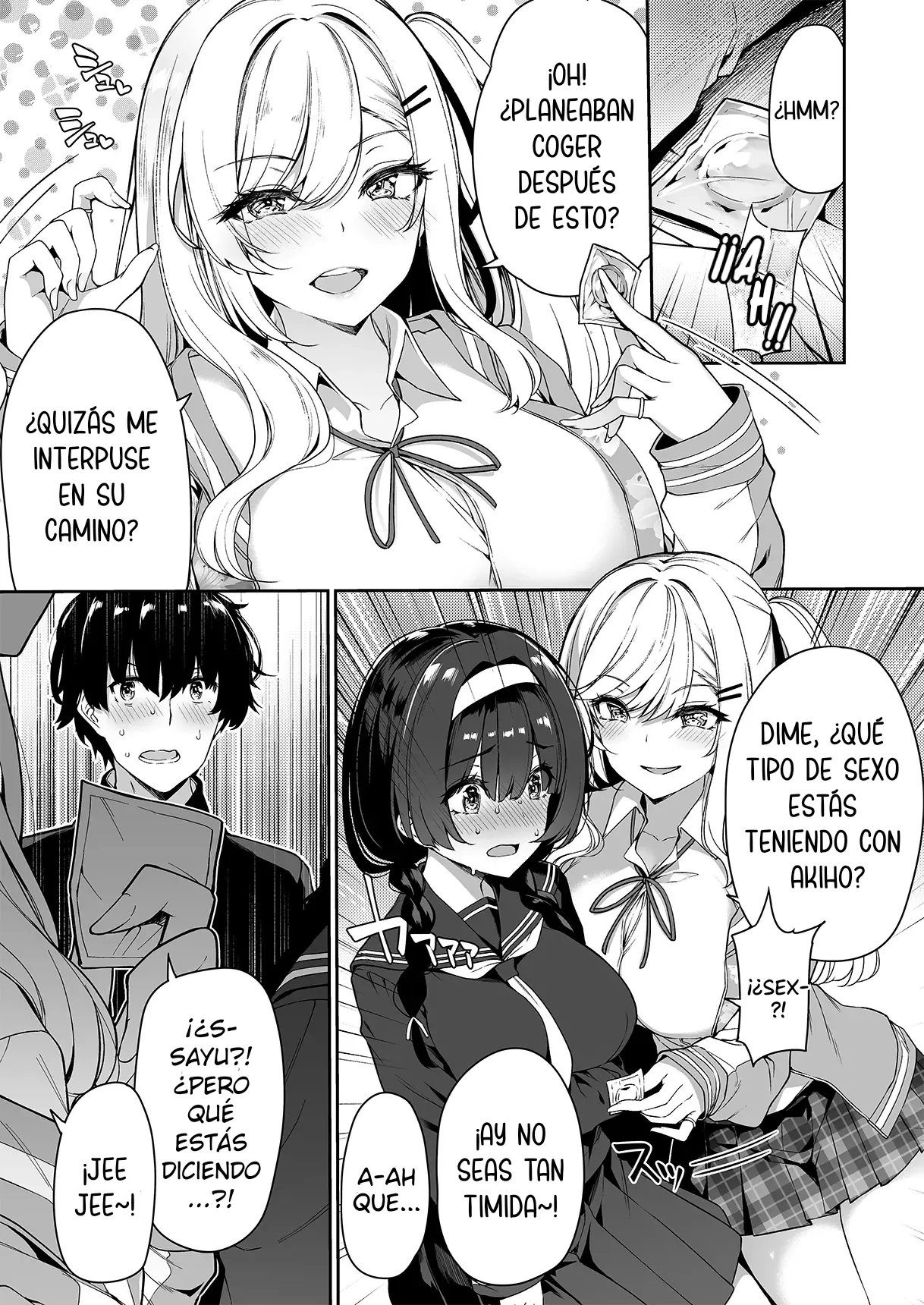 [Bottle Ship Bottler (Kazakura)] InCha Couple ga You Gal-tachi to SEX Training Suru Hanashi | La Tímida Pareja y las Brillantes Gals Tienen Entrenamiento Sexual Juntos [Spanish] {akanameTL} [Decensored] imagen número 6