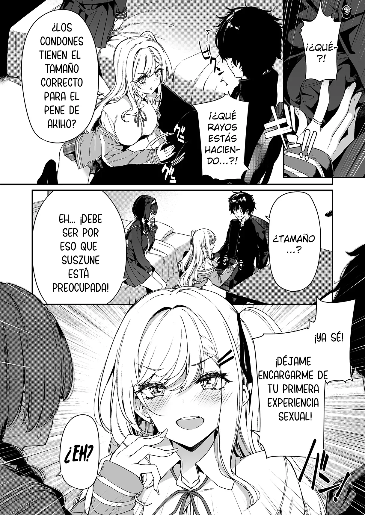 [Bottle Ship Bottler (Kazakura)] InCha Couple ga You Gal-tachi to SEX Training Suru Hanashi | La Tímida Pareja y las Brillantes Gals Tienen Entrenamiento Sexual Juntos [Spanish] {akanameTL} [Decensored] imagen número 11
