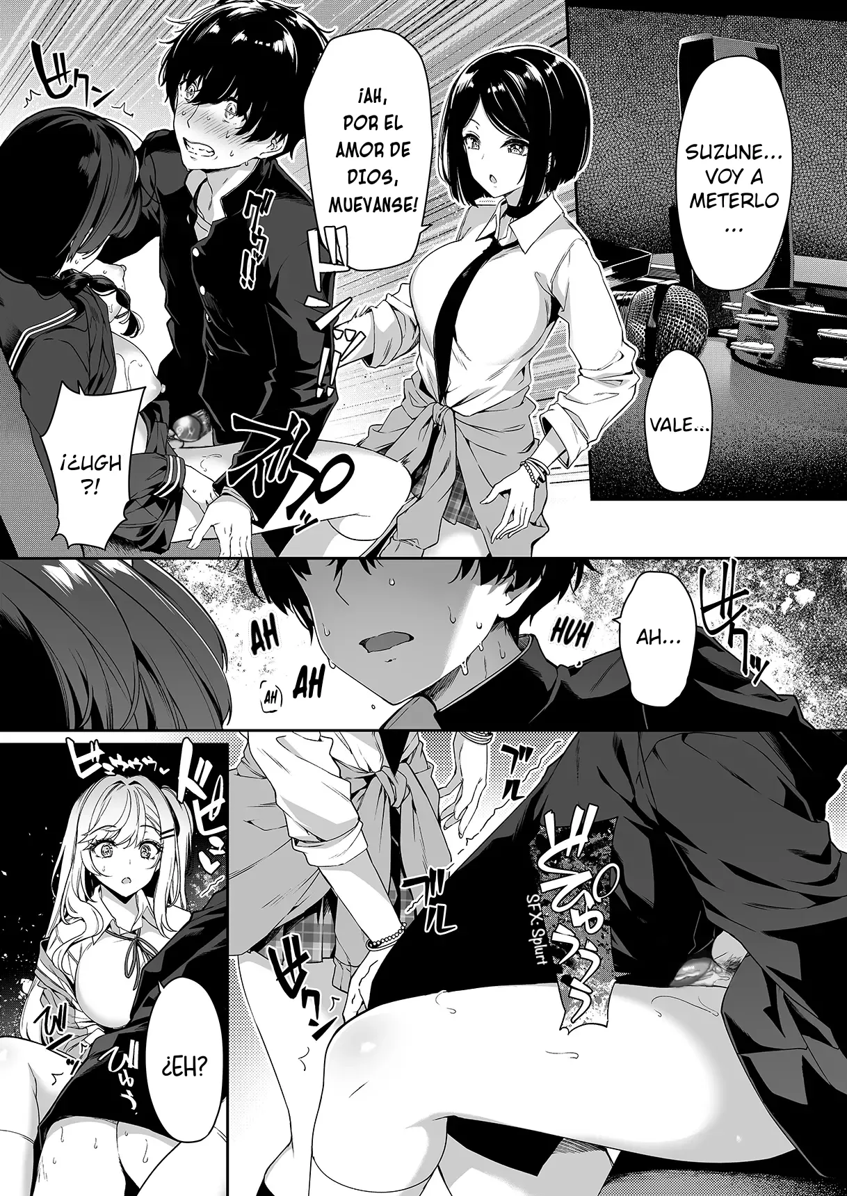 [Bottle Ship Bottler (Kazakura)] InCha Couple ga You Gal-tachi to SEX Training Suru Hanashi | La Tímida Pareja y las Brillantes Gals Tienen Entrenamiento Sexual Juntos [Spanish] {akanameTL} [Decensored] imagen número 14