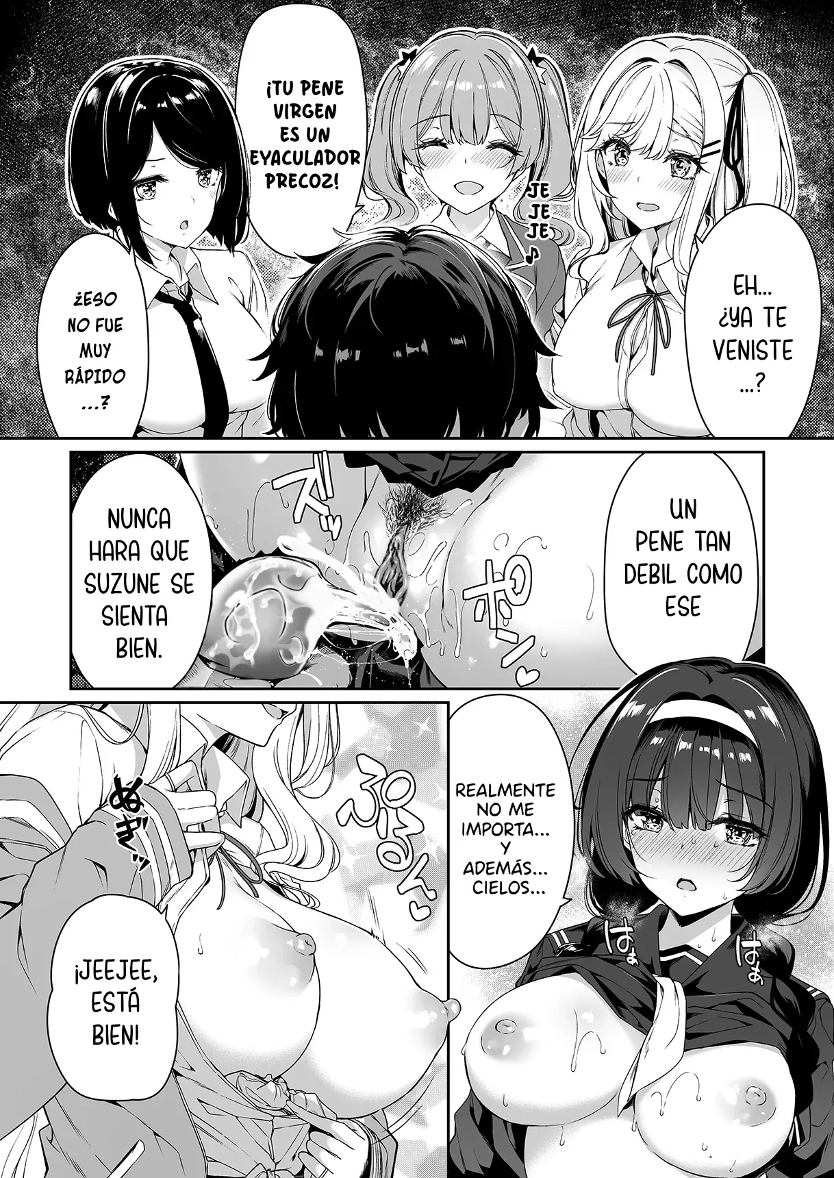 [Bottle Ship Bottler (Kazakura)] InCha Couple ga You Gal-tachi to SEX Training Suru Hanashi | La Tímida Pareja y las Brillantes Gals Tienen Entrenamiento Sexual Juntos [Spanish] {akanameTL} [Decensored] imagen número 15