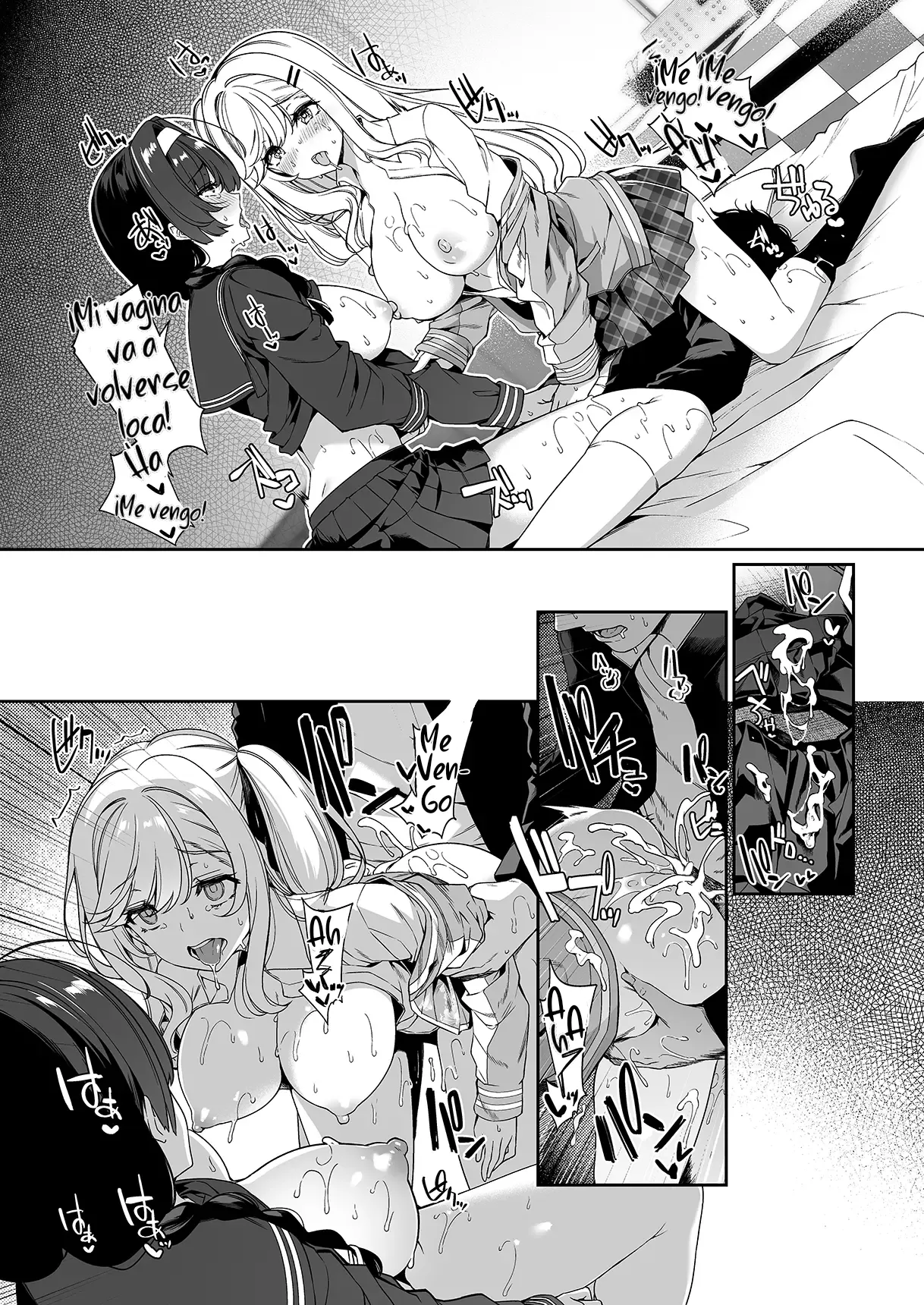 [Bottle Ship Bottler (Kazakura)] InCha Couple ga You Gal-tachi to SEX Training Suru Hanashi | La Tímida Pareja y las Brillantes Gals Tienen Entrenamiento Sexual Juntos [Spanish] {akanameTL} [Decensored] imagen número 36