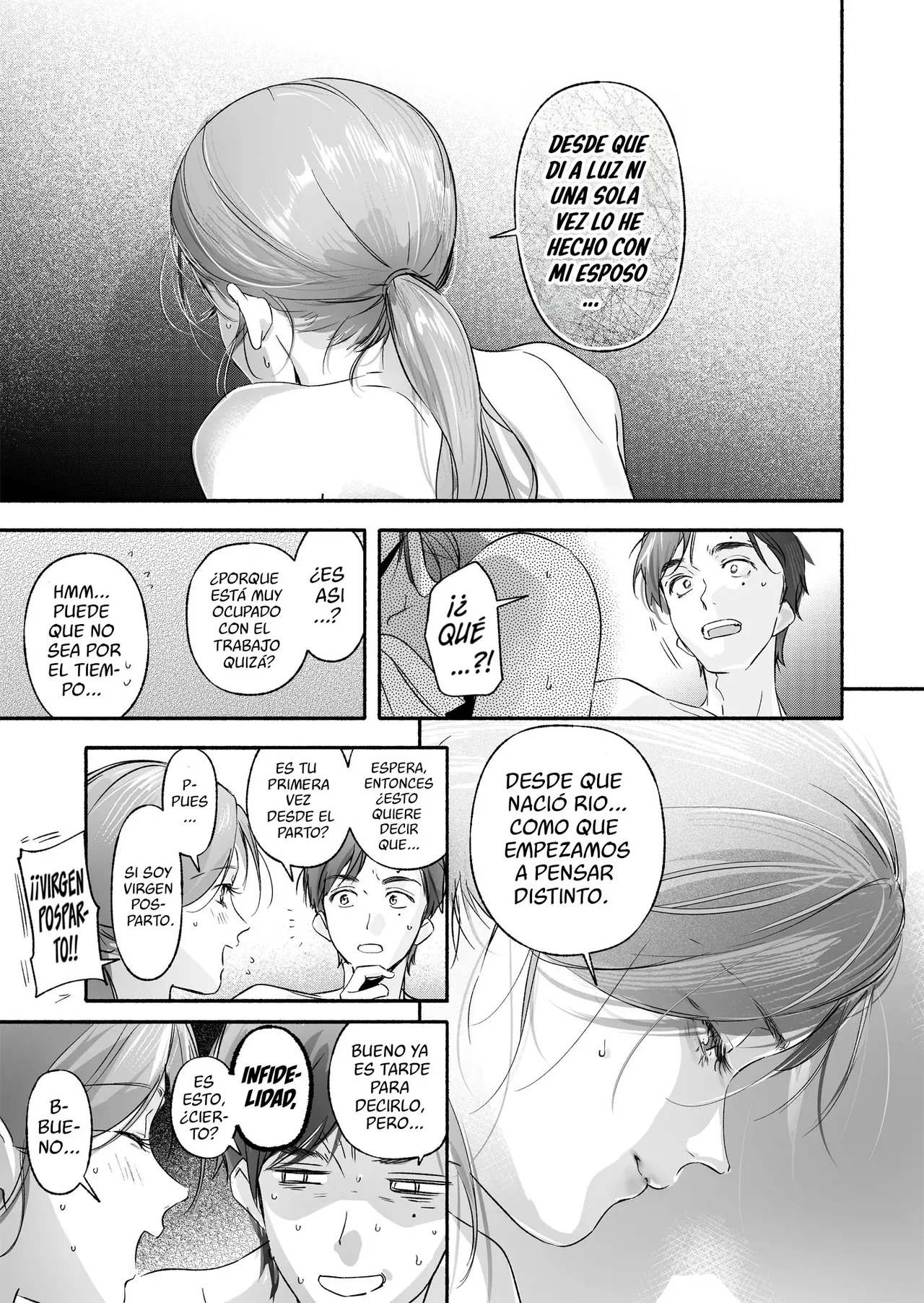 [Irodori Gyuunyuu 4.5% (Higashide Irodori)] Trop 1 ~ Onabare Hitozuma no Sango Shojo o Itadakimasu~｜Trop 1 ~Tomaré la Virginidad Posparto de una Esposa Exhibicionista~ [Spanish] [Uraku Translations + Knights of Cydonia] [Digital] 图片编号 36