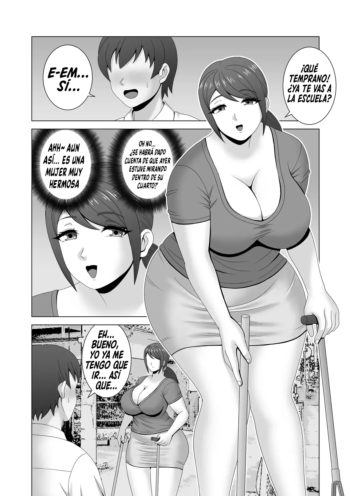 [Pixie Mint] Muchimuchi Hitozuma no Midara na Yuuwaku｜La Erótica Seducción De Una Esposa Regordeta [Spanish] [El naranjas = Mr.Naranjas] image number 5