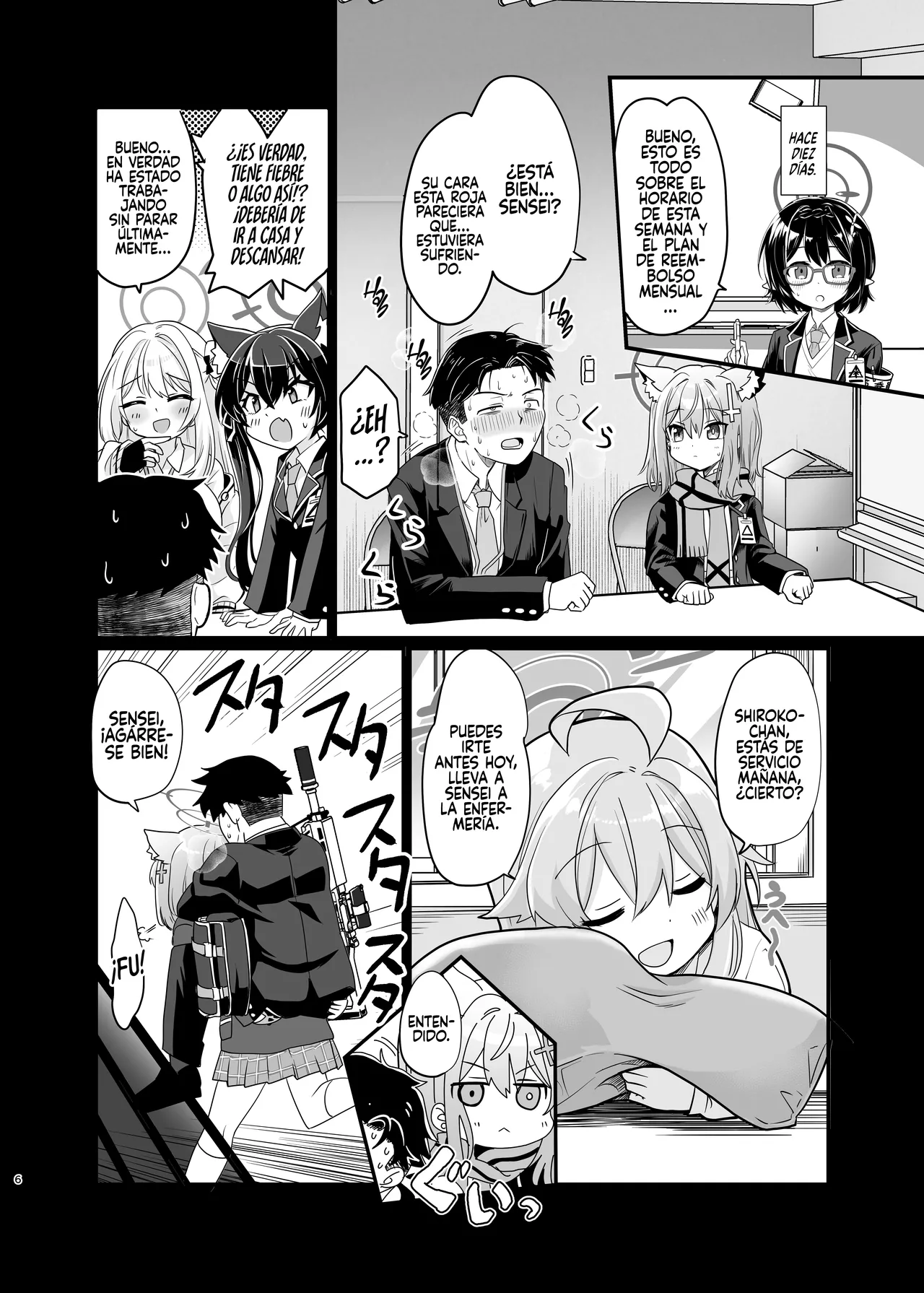 [Studio SUSHI KUI-NE (Kotojima Motoki)] Kowaku no Kiri (Blue Archive) [Spanish] [Rakuen Translations] [Digital] image number 5