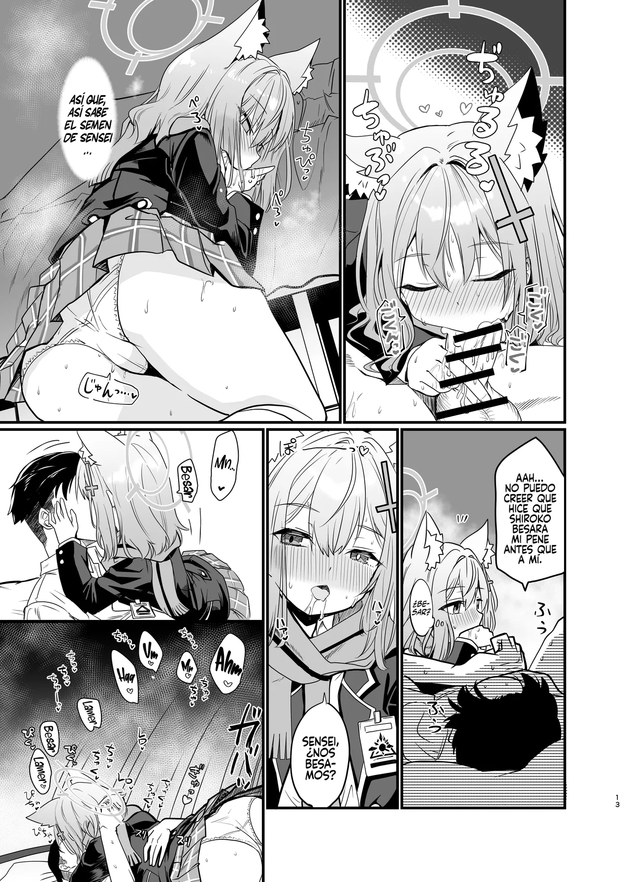 [Studio SUSHI KUI-NE (Kotojima Motoki)] Kowaku no Kiri (Blue Archive) [Spanish] [Rakuen Translations] [Digital] image number 12